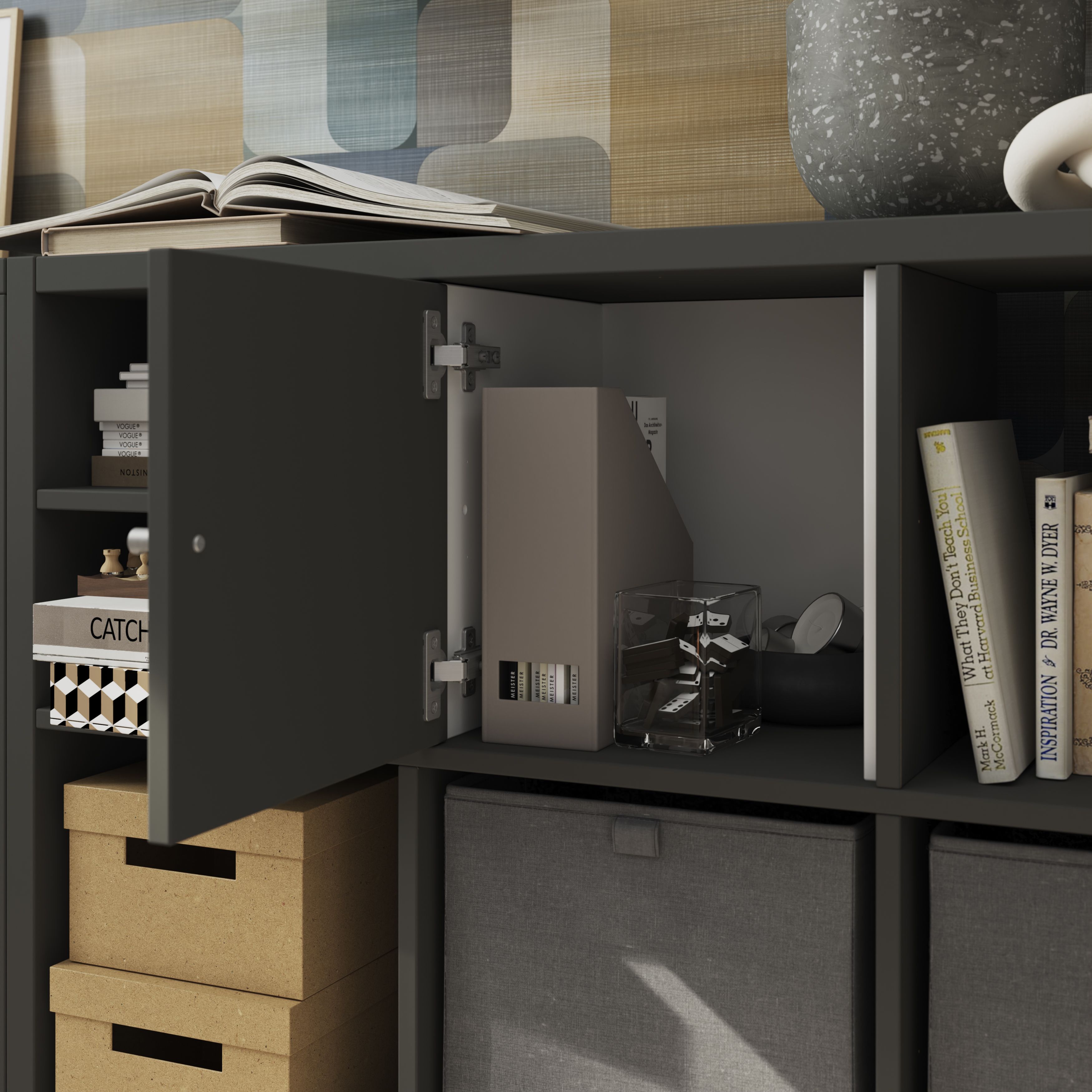 GoodHome Mixxit Grey Modular Cabinet door (H)329mm (W)330mm