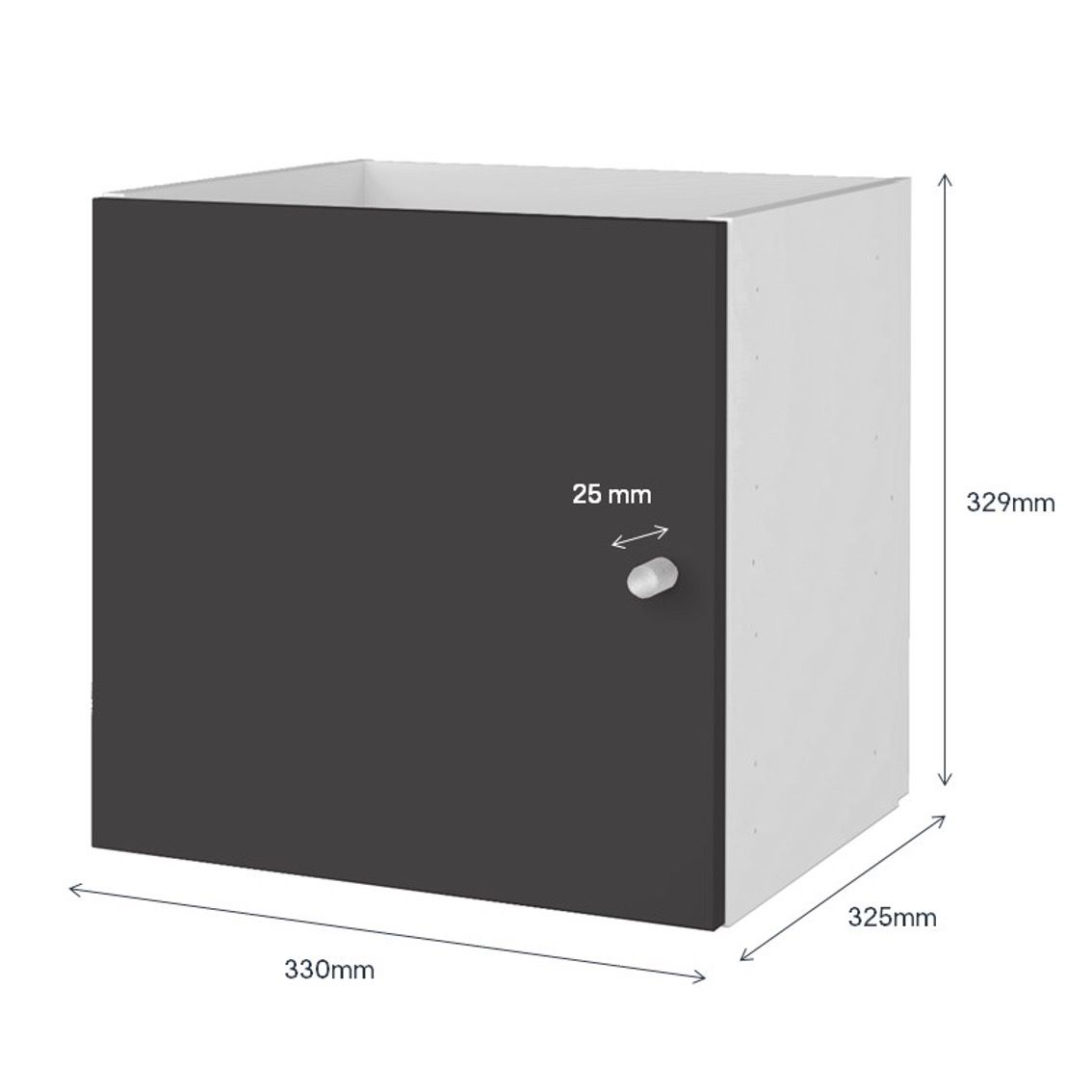 GoodHome Mixxit Grey Modular Cabinet door (H)329mm (W)330mm