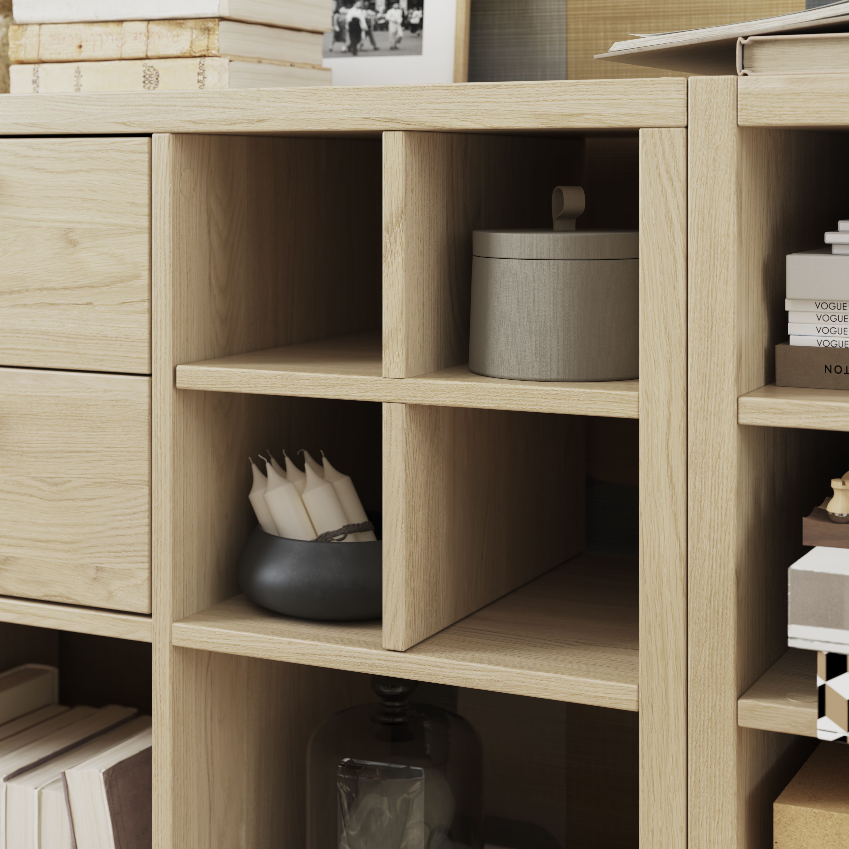 GoodHome Mixxit Oak effect Divider (D)326mm (W)329mm
