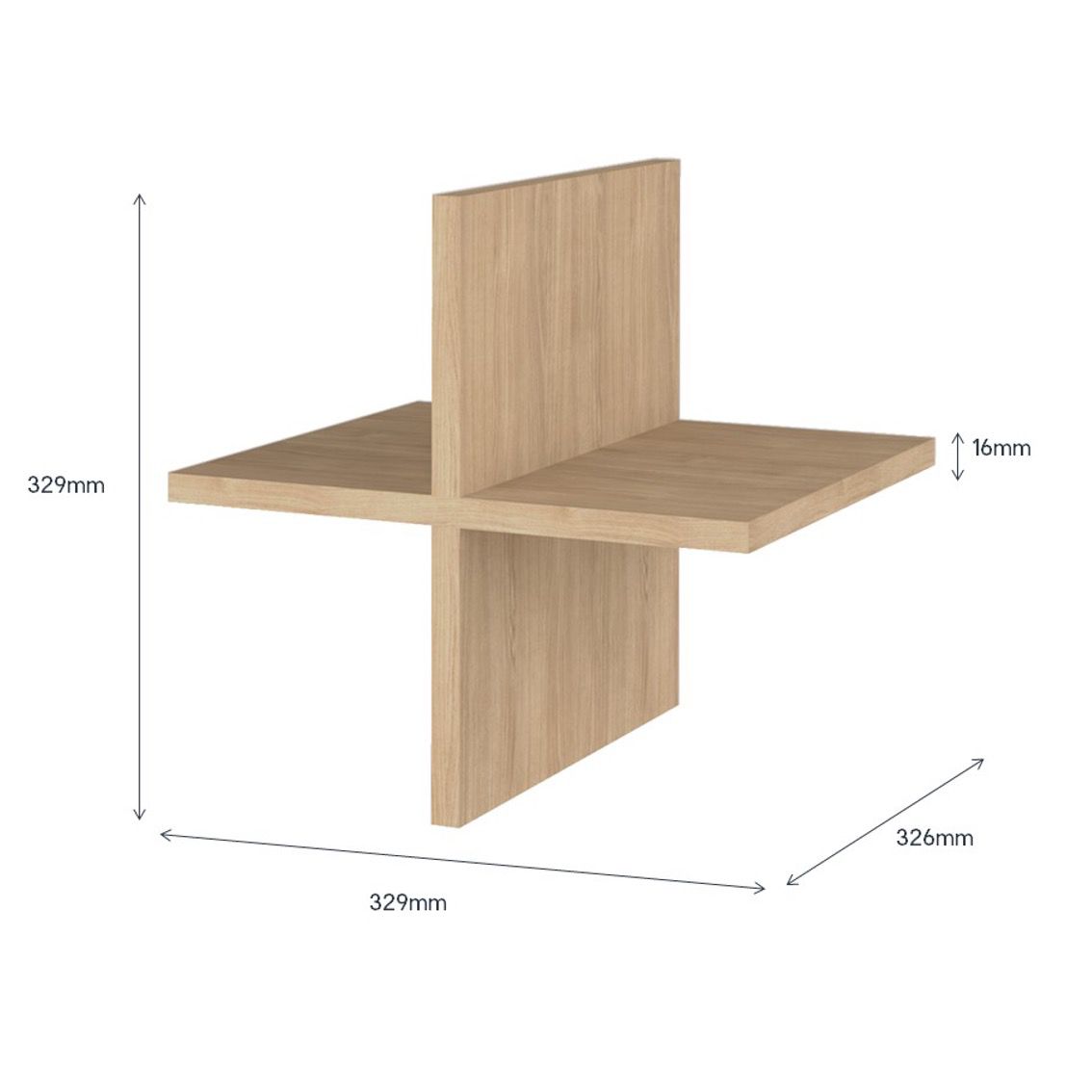 GoodHome Mixxit Oak effect Divider (D)326mm (W)329mm