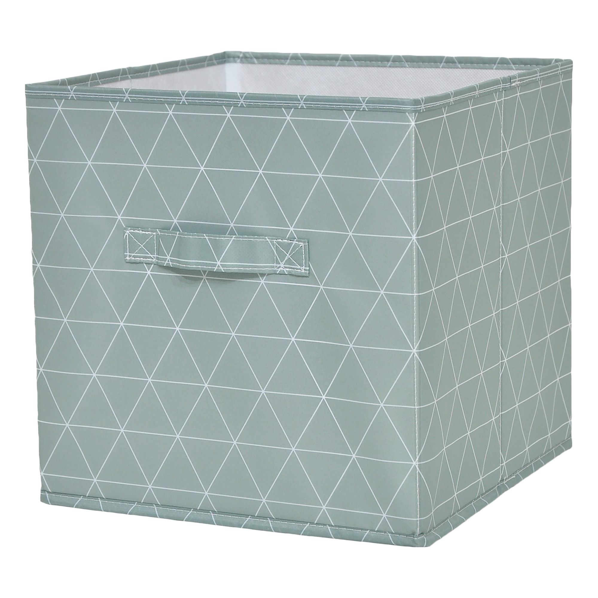 GoodHome Mixxit Triangle pattern Green Storage basket (H)31cm (W)31cm (D)31cm