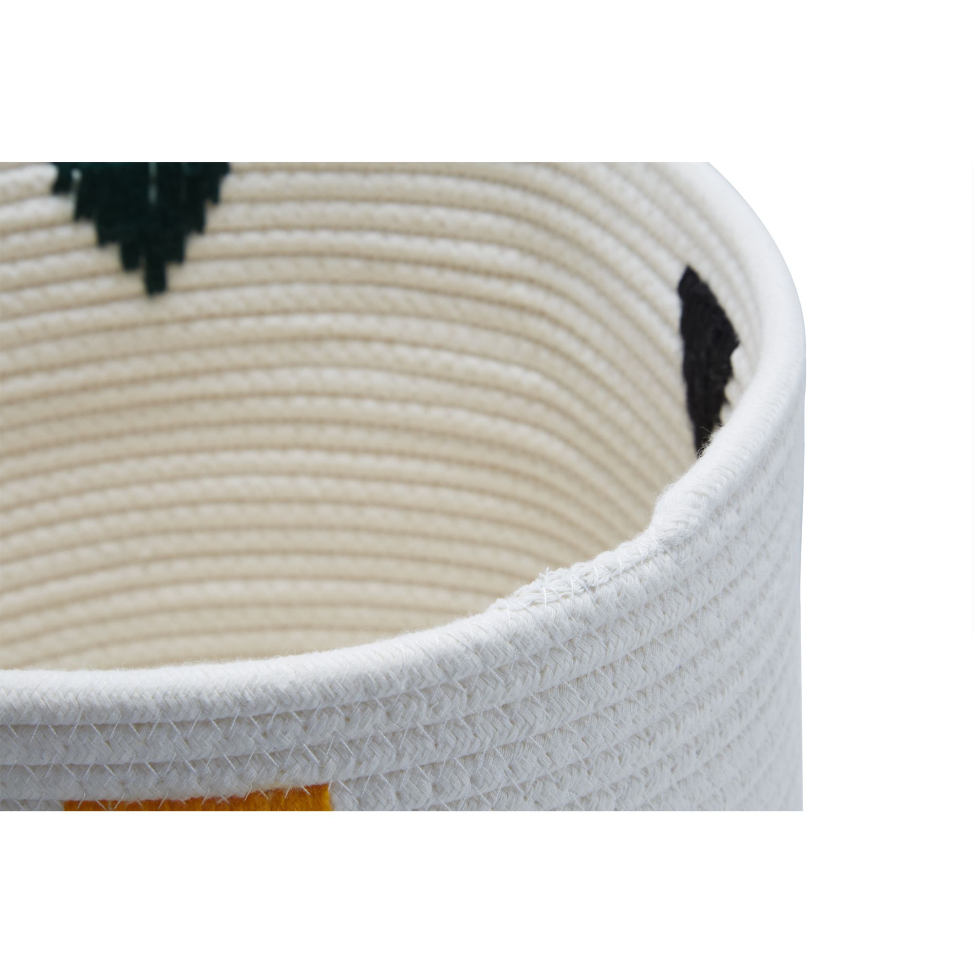 GoodHome Mixxit Triangle White Cotton Storage basket (H)30cm (W)30cm (D)30cm