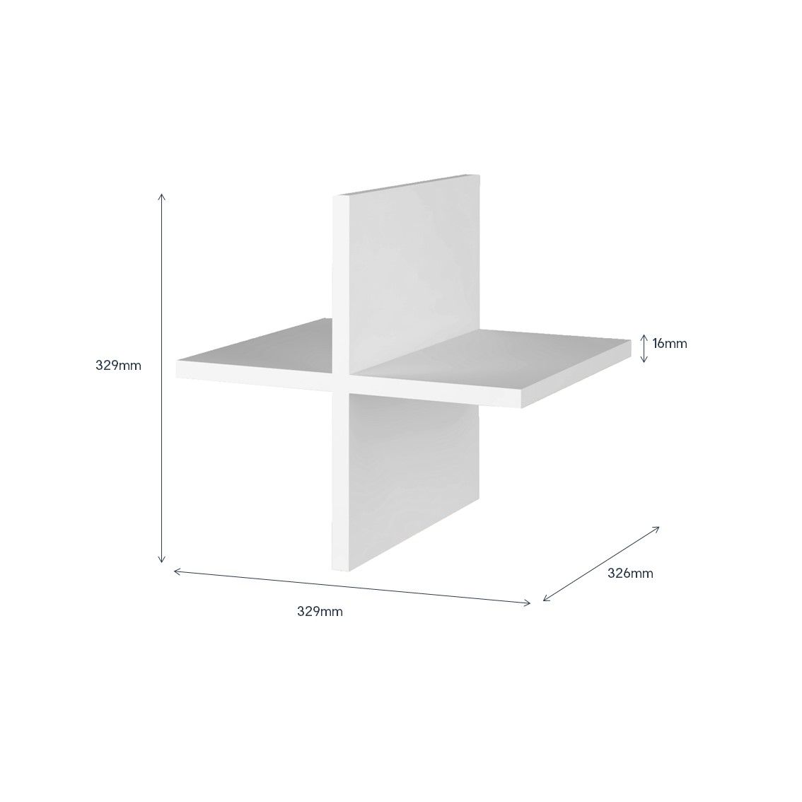 GoodHome Mixxit White Divider (D)326mm (W)329mm