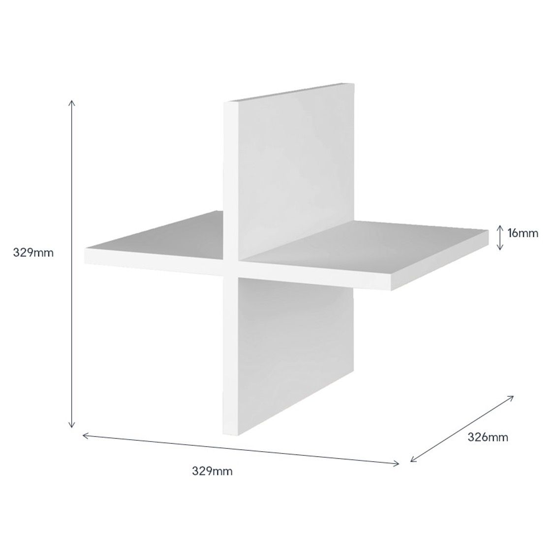GoodHome Mixxit White Divider (D)326mm (W)329mm