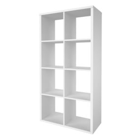 GoodHome Mixxit White Freestanding 8 shelf Rectangular Shelving unit, (H)1426mm (W)735mm