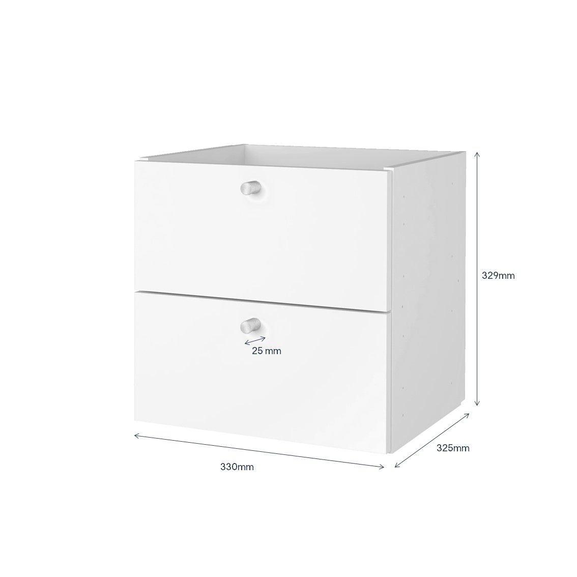 GoodHome Mixxit White Internal Modular Drawer kit (H)329mm (W)330mm (D)325mm