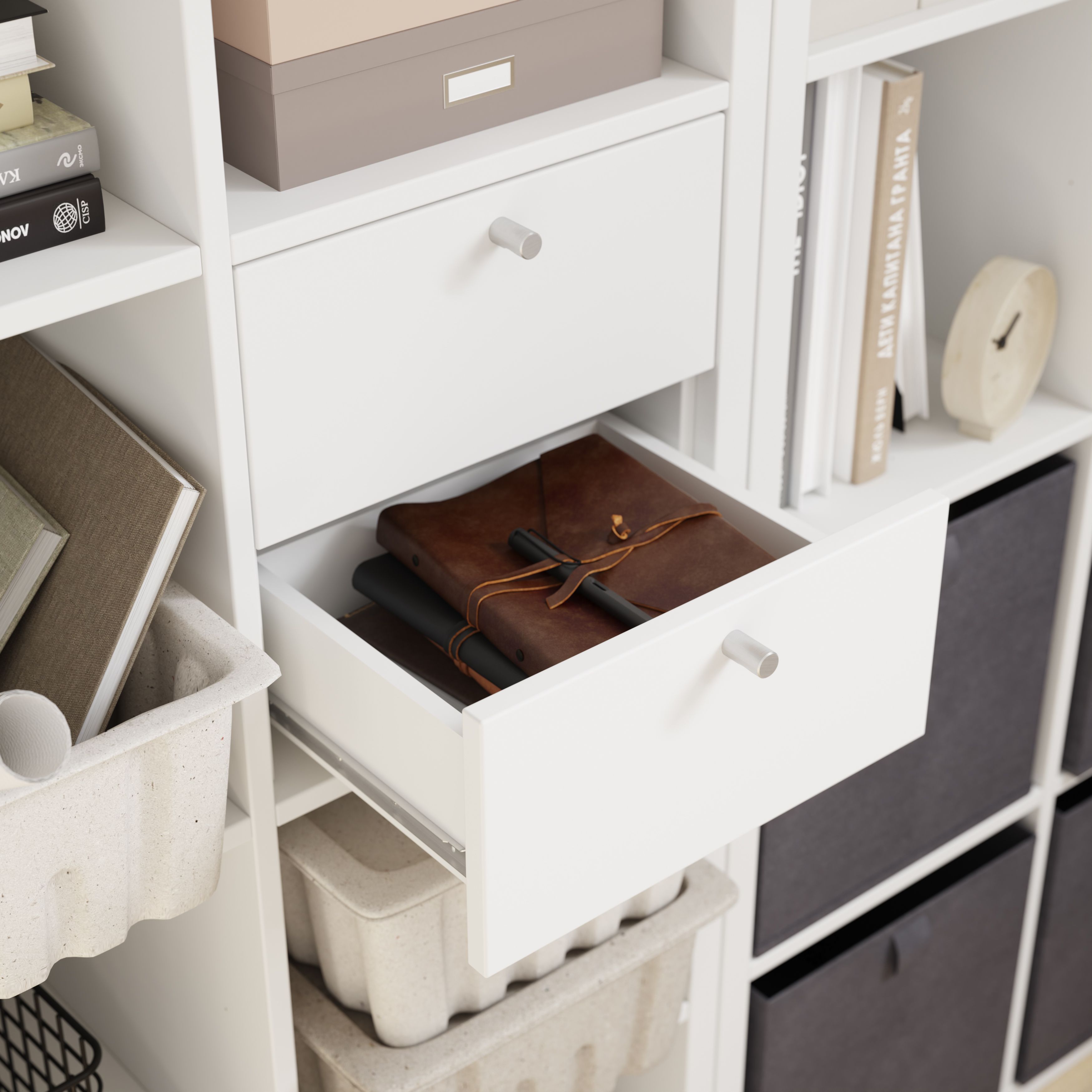 GoodHome Mixxit White Internal Modular Drawer kit (H)329mm (W)330mm (D)325mm