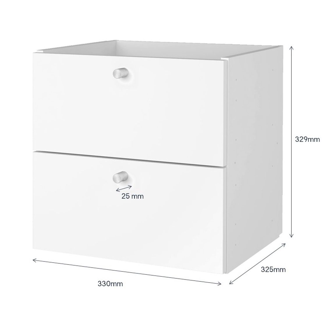 GoodHome Mixxit White Internal Modular Drawer kit (H)329mm (W)330mm (D)325mm