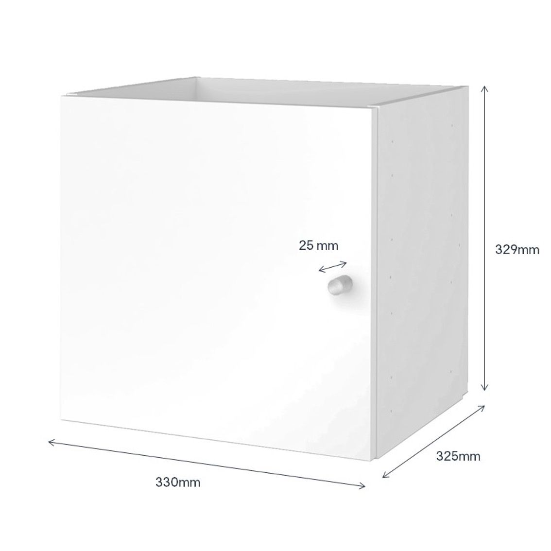 GoodHome Mixxit White Modular Cabinet door (H)329mm (W)330mm