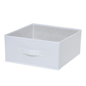 GoodHome Mixxit White Storage basket (H)14cm (W)31cm