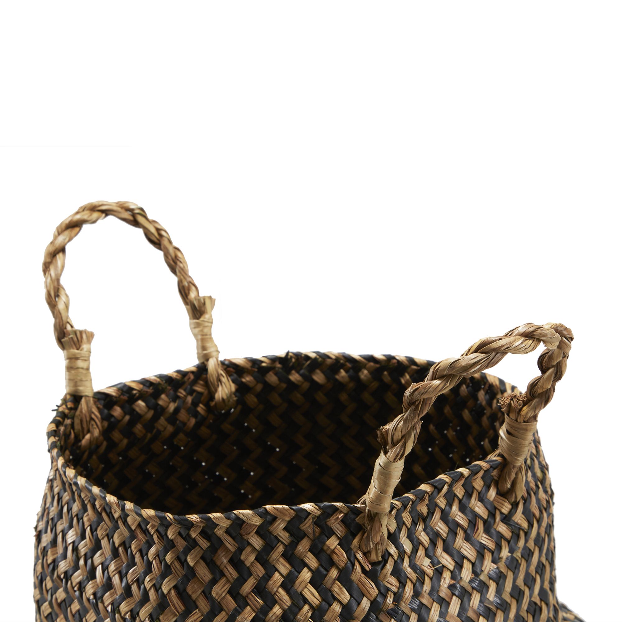 GoodHome Mixxit Zig zag Natural Seagrass Storage basket (H)36cm (W)30cm (D)30cm