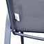 GoodHome Moorea Steel grey Aluminium Plain Armchair