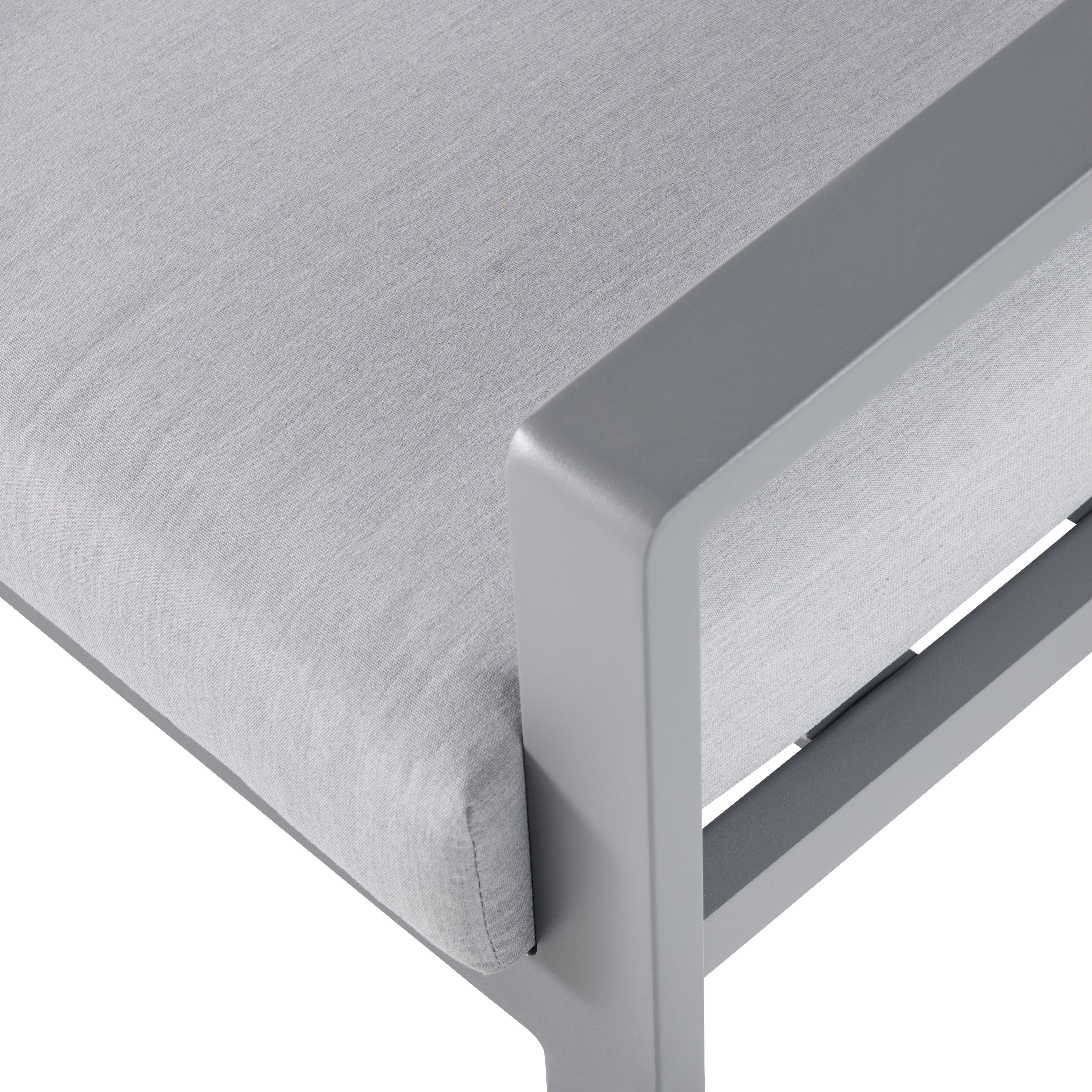 GoodHome Moorea Steel grey Metal 4 Seater Coffee set