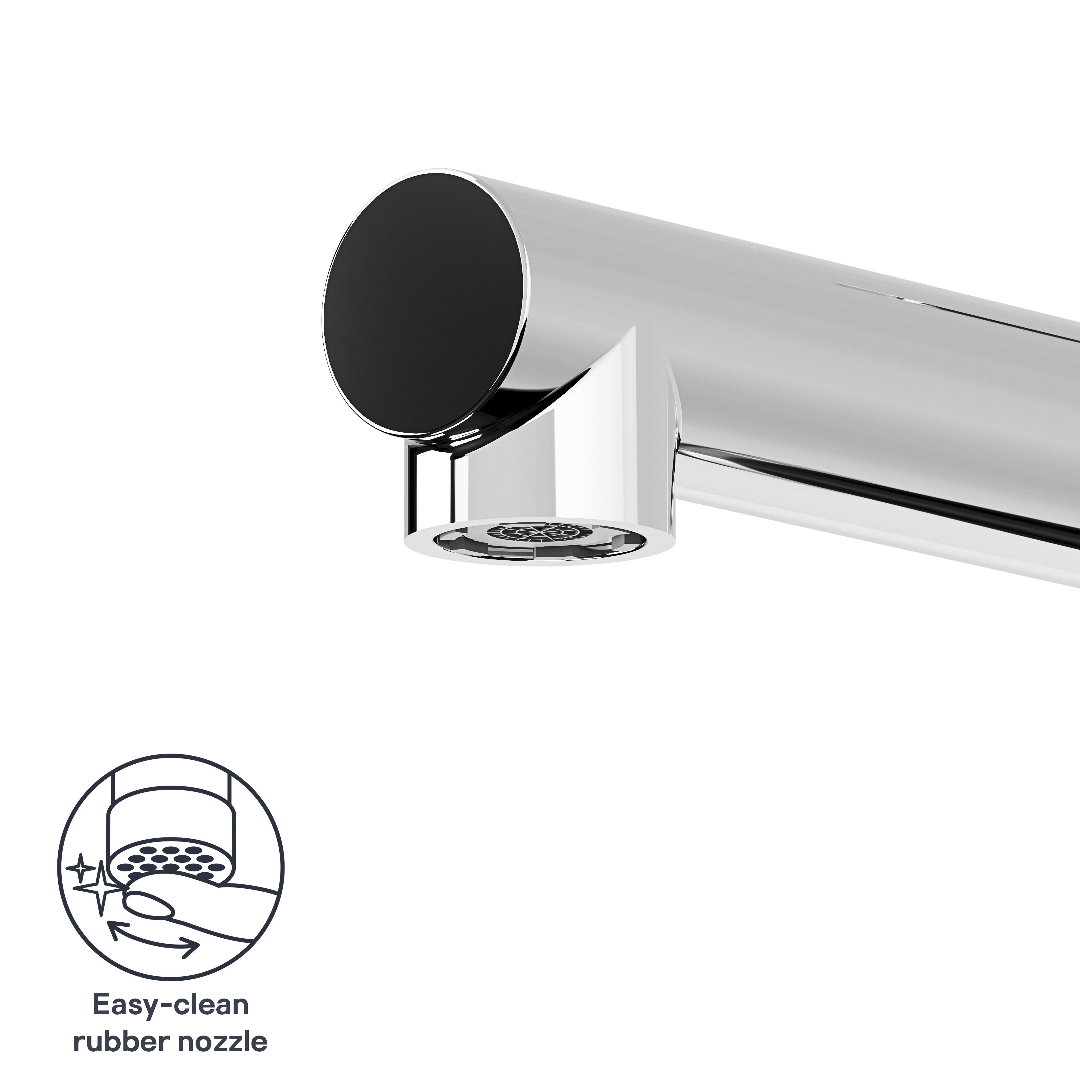 GoodHome Morita Chrome-plated Kitchen Top lever Tap