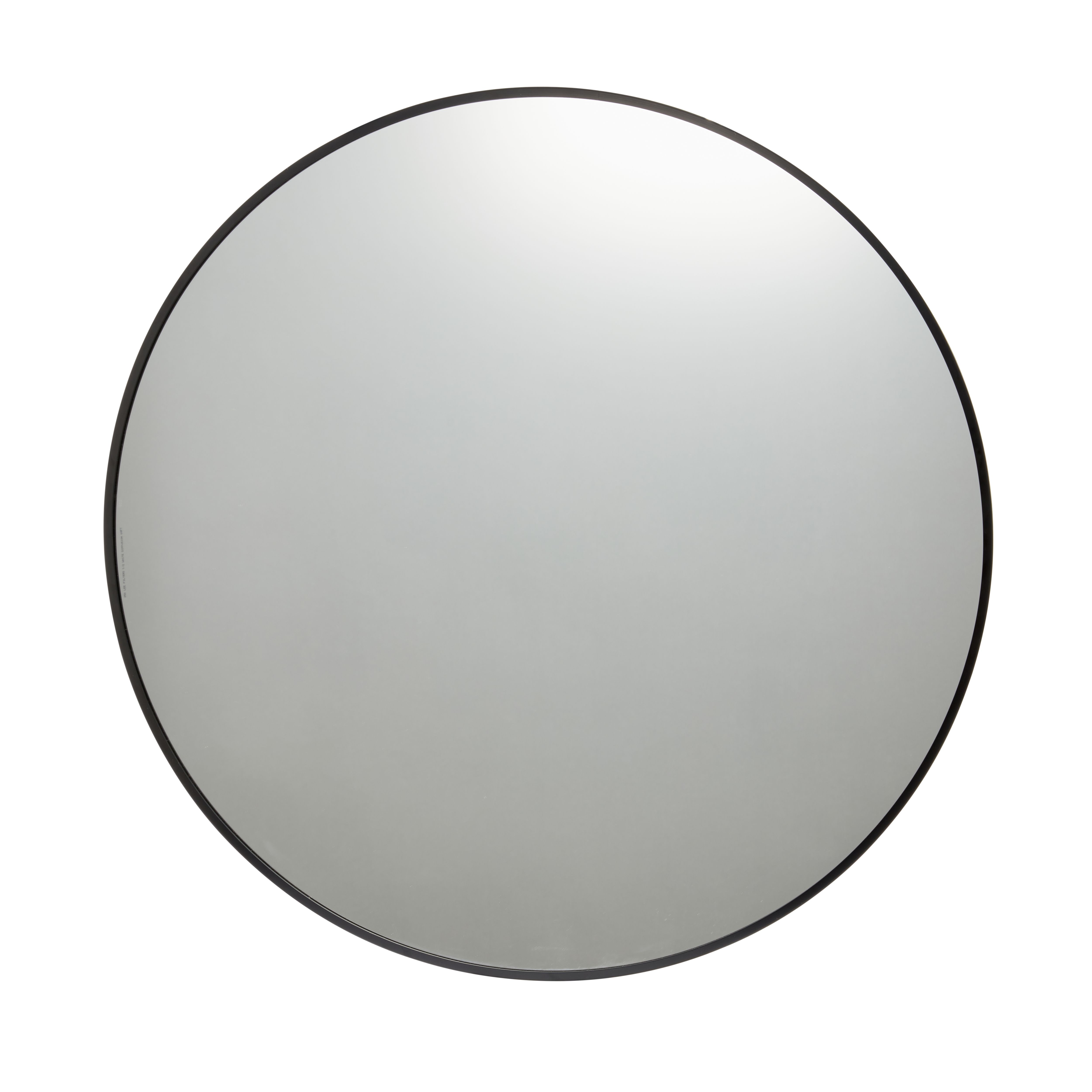 GoodHome Muhely Brushed Black Round Framed Mirror (H)80.9cm (W)80.9cm