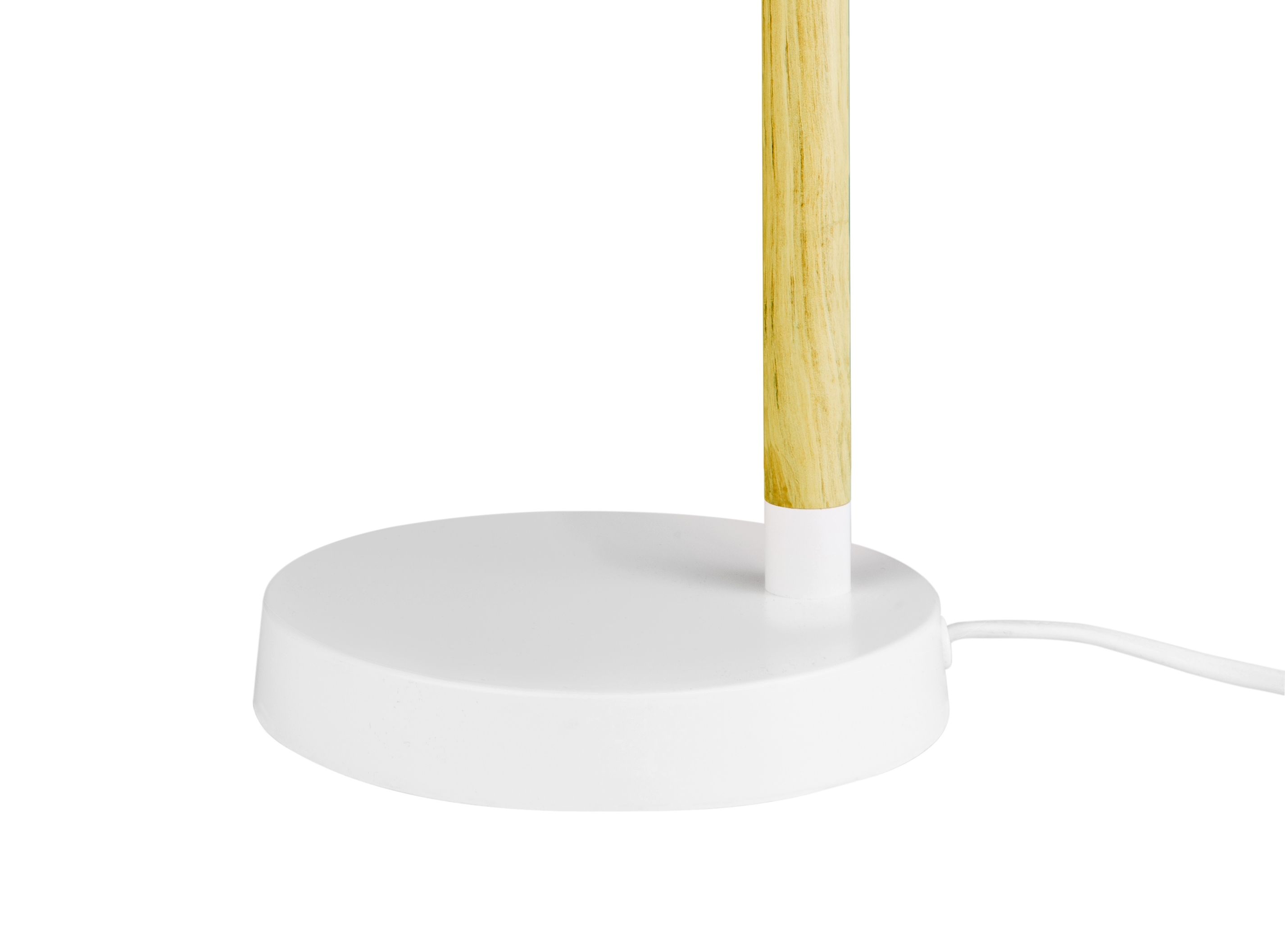 GoodHome Mulanje Matt White Wood effect Table light