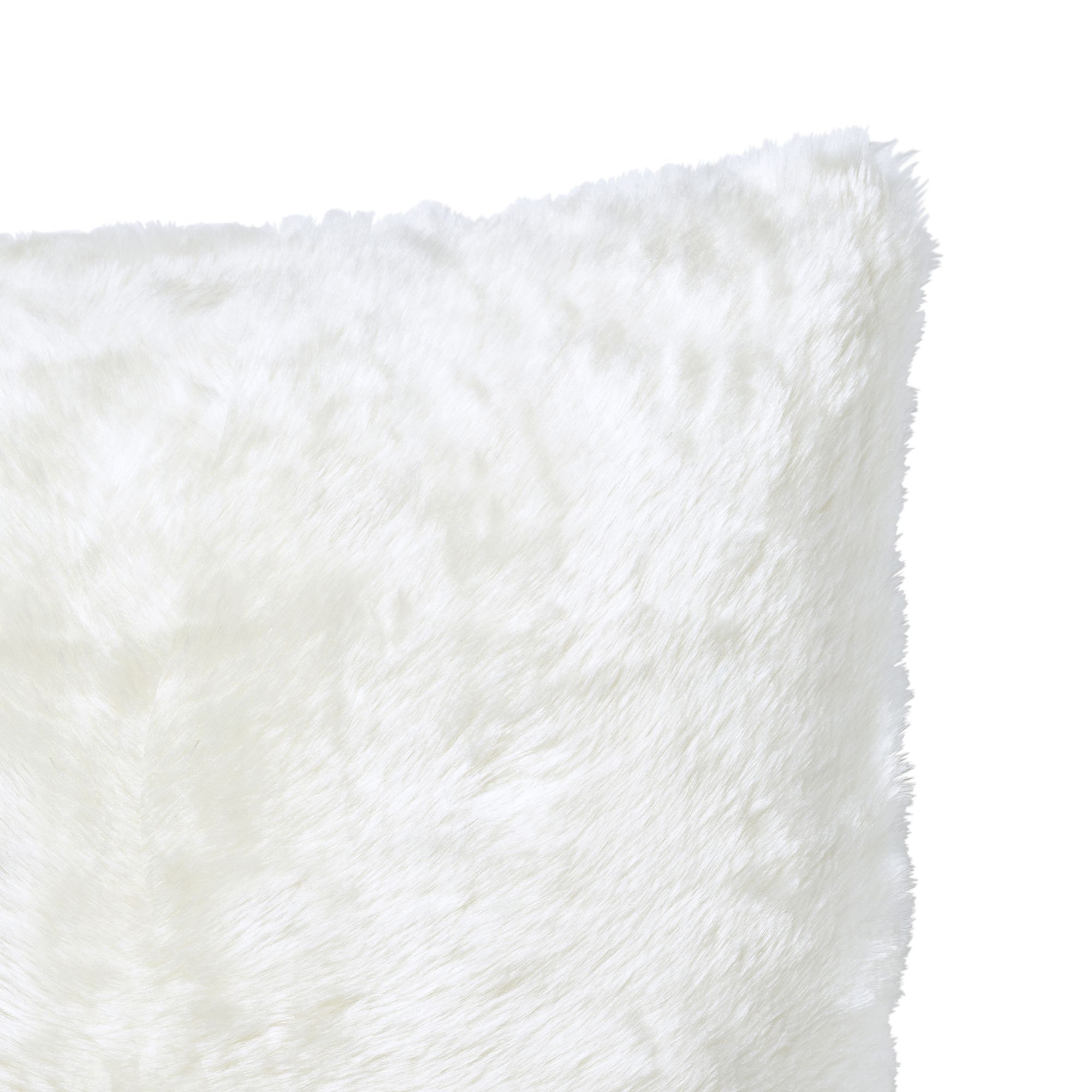 Faux fur white cushion store