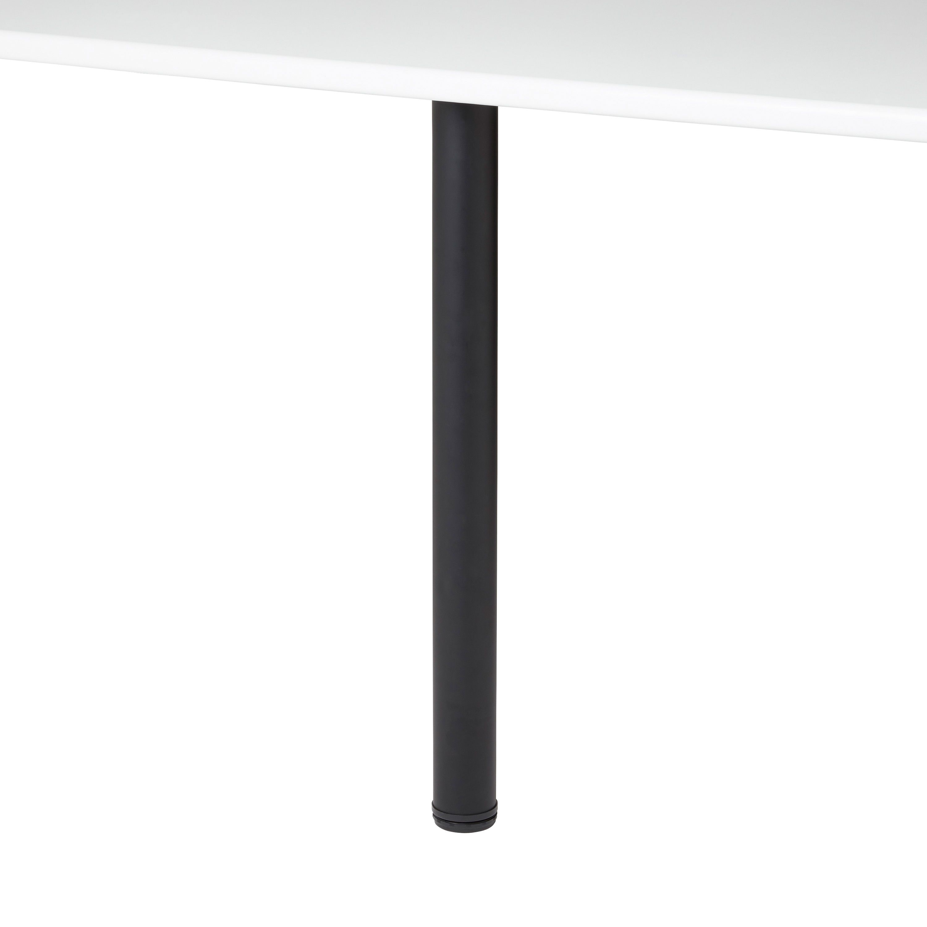 GoodHome Nantua 900mm Black Modern Worktop support leg