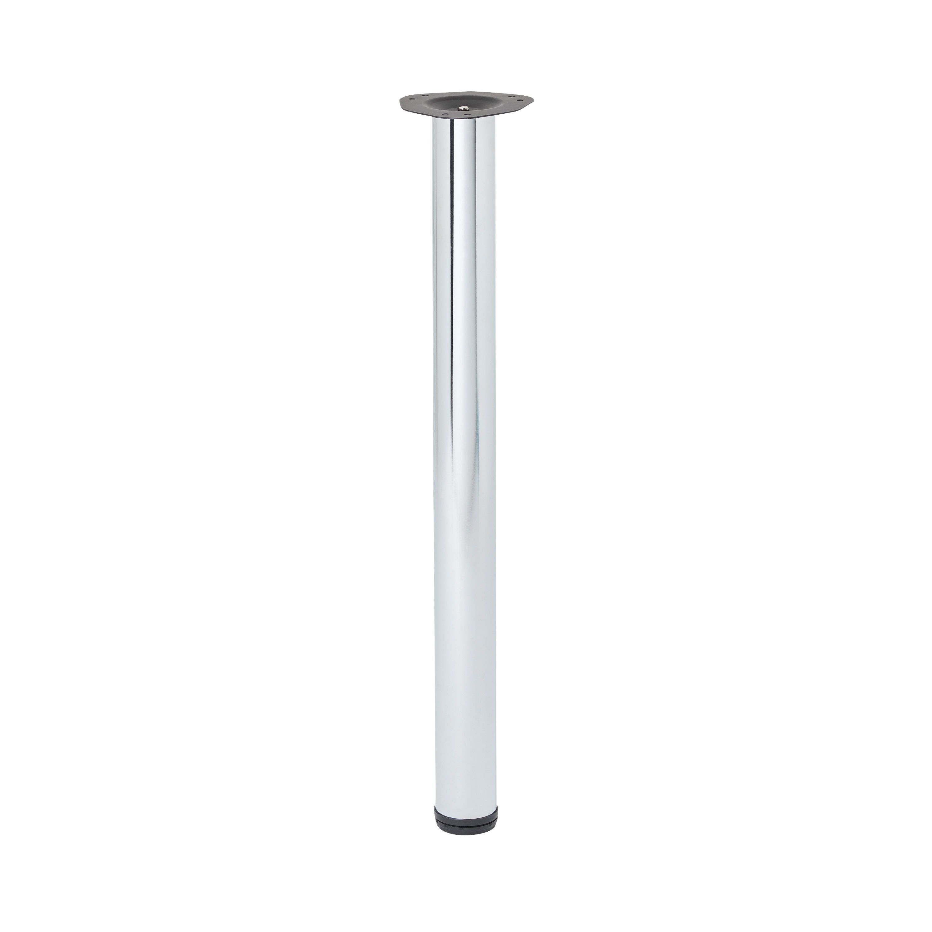 GoodHome Nantua 900mm Chrome effect Modern Worktop support leg