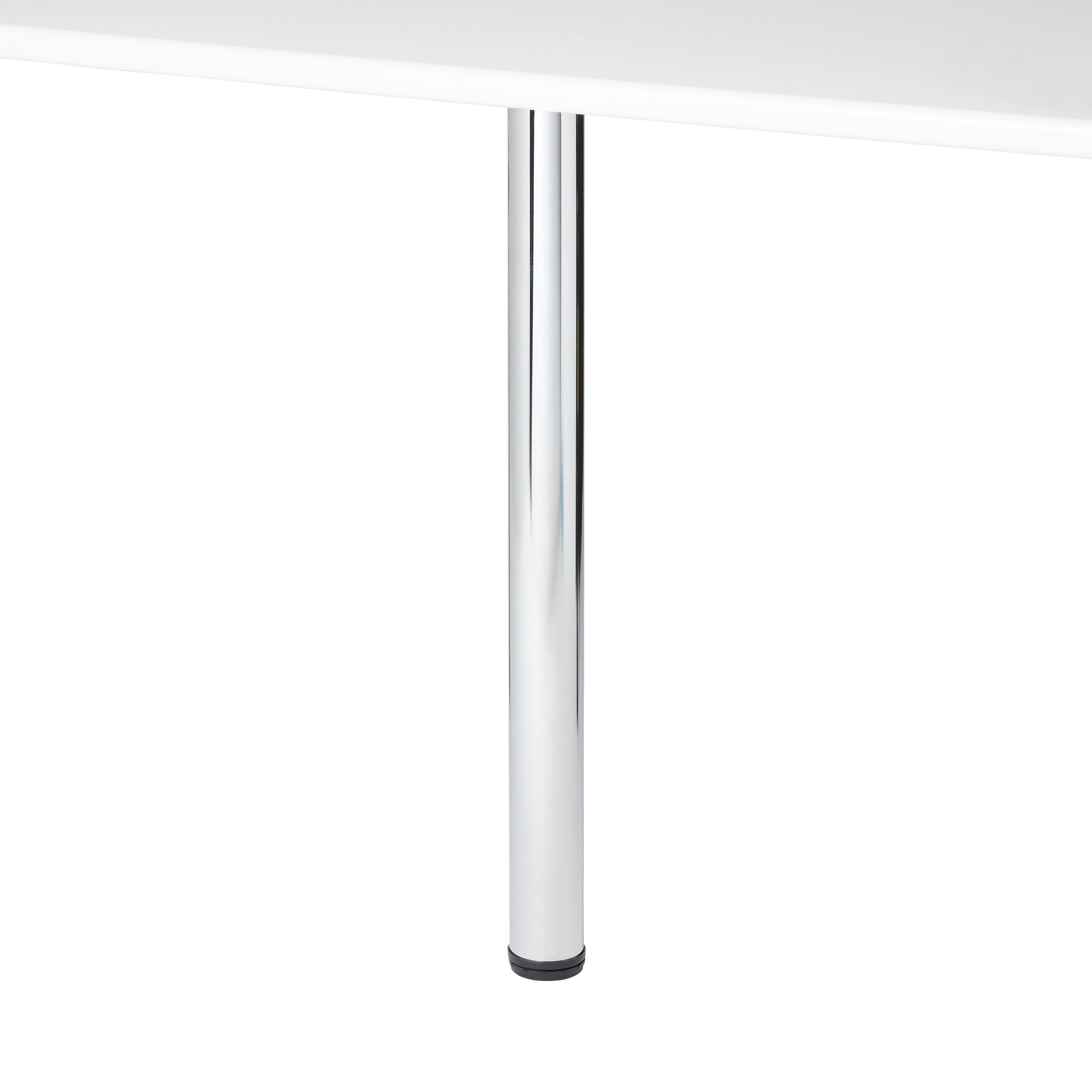 GoodHome Nantua 900mm Chrome effect Modern Worktop support leg