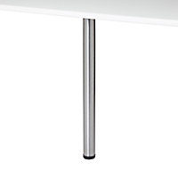 GoodHome Nantua 900mm Silver effect Modern Worktop support leg