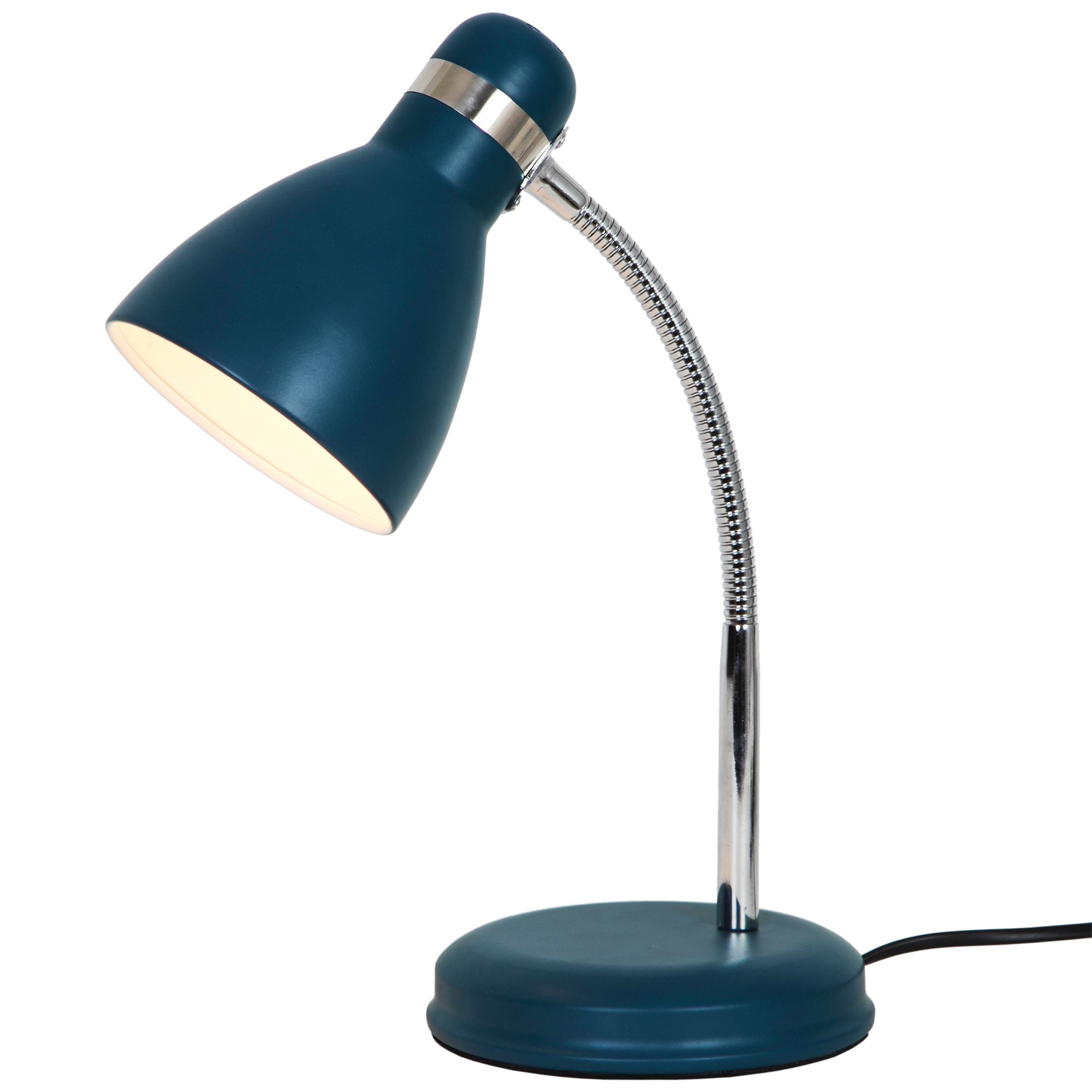 Petrol blue store table lamp