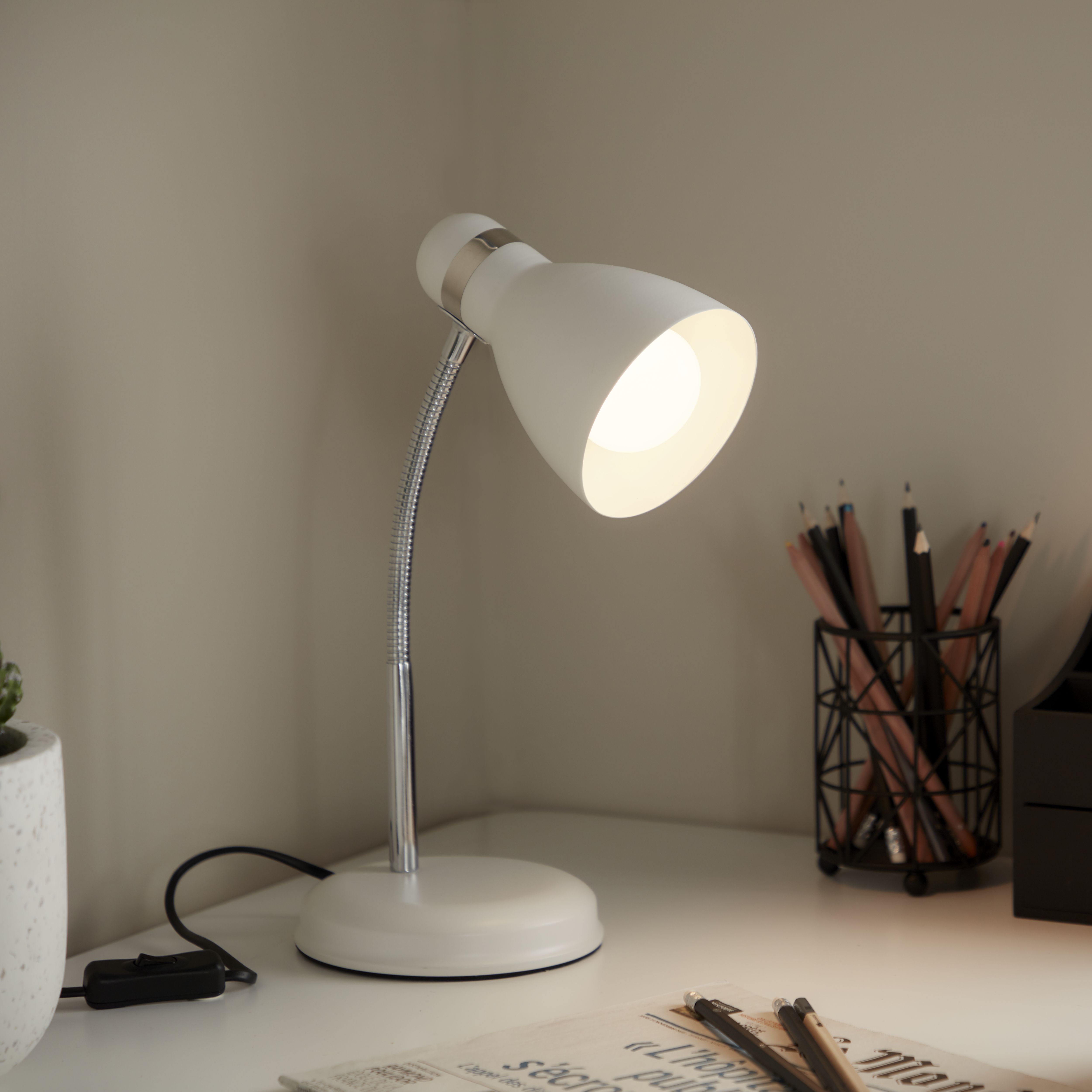 GoodHome Narajo White Table light