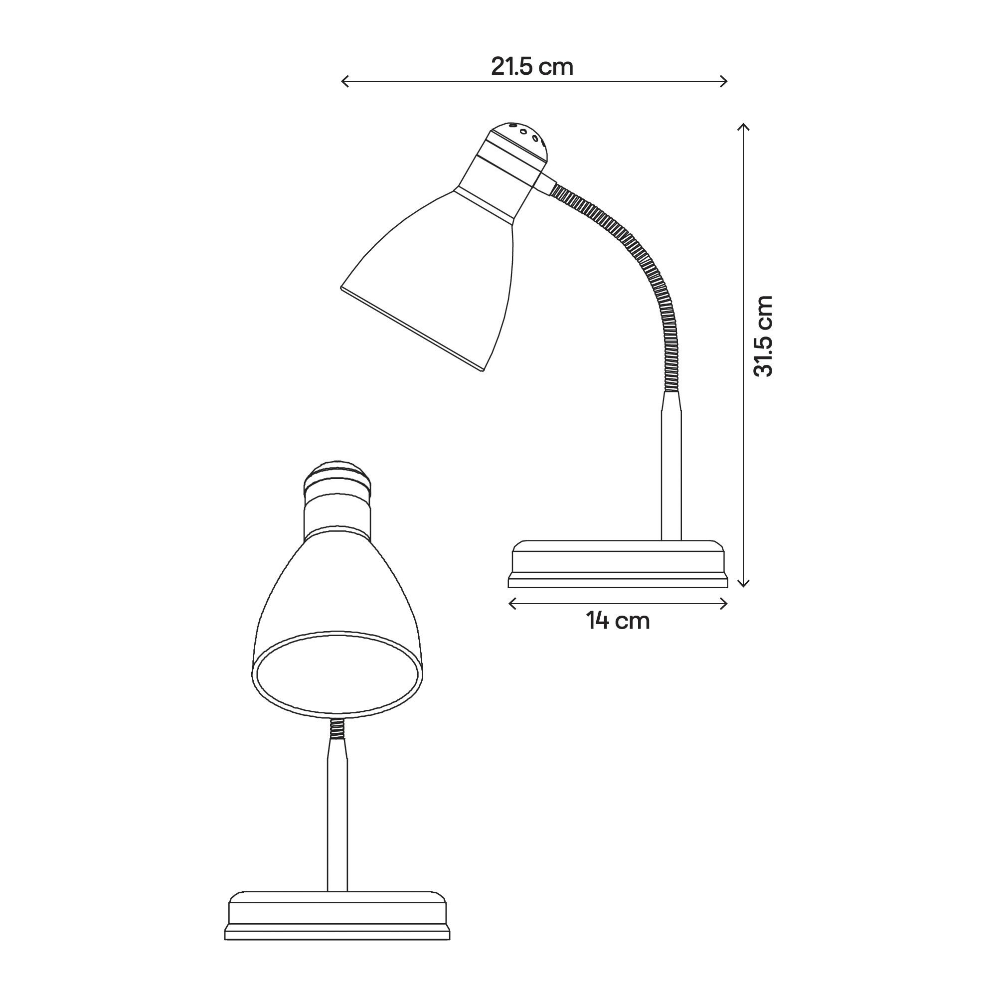 GoodHome Narajo White Table light