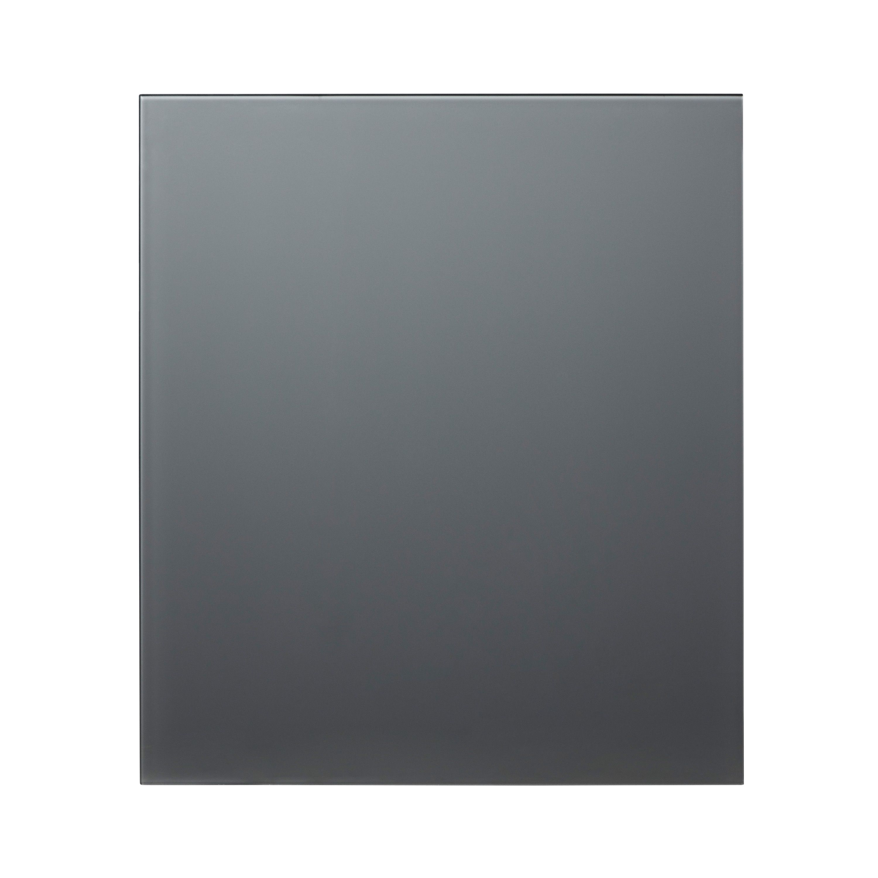 GoodHome Nashi Anthracite Glass effect Glass Splashback, (H)800mm (W)600mm (T)5mm