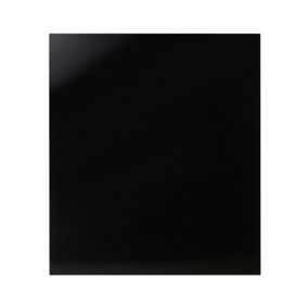 GoodHome Nashi Black Glass effect Glass Splashback, (H)800mm (W)600mm (T)5mm