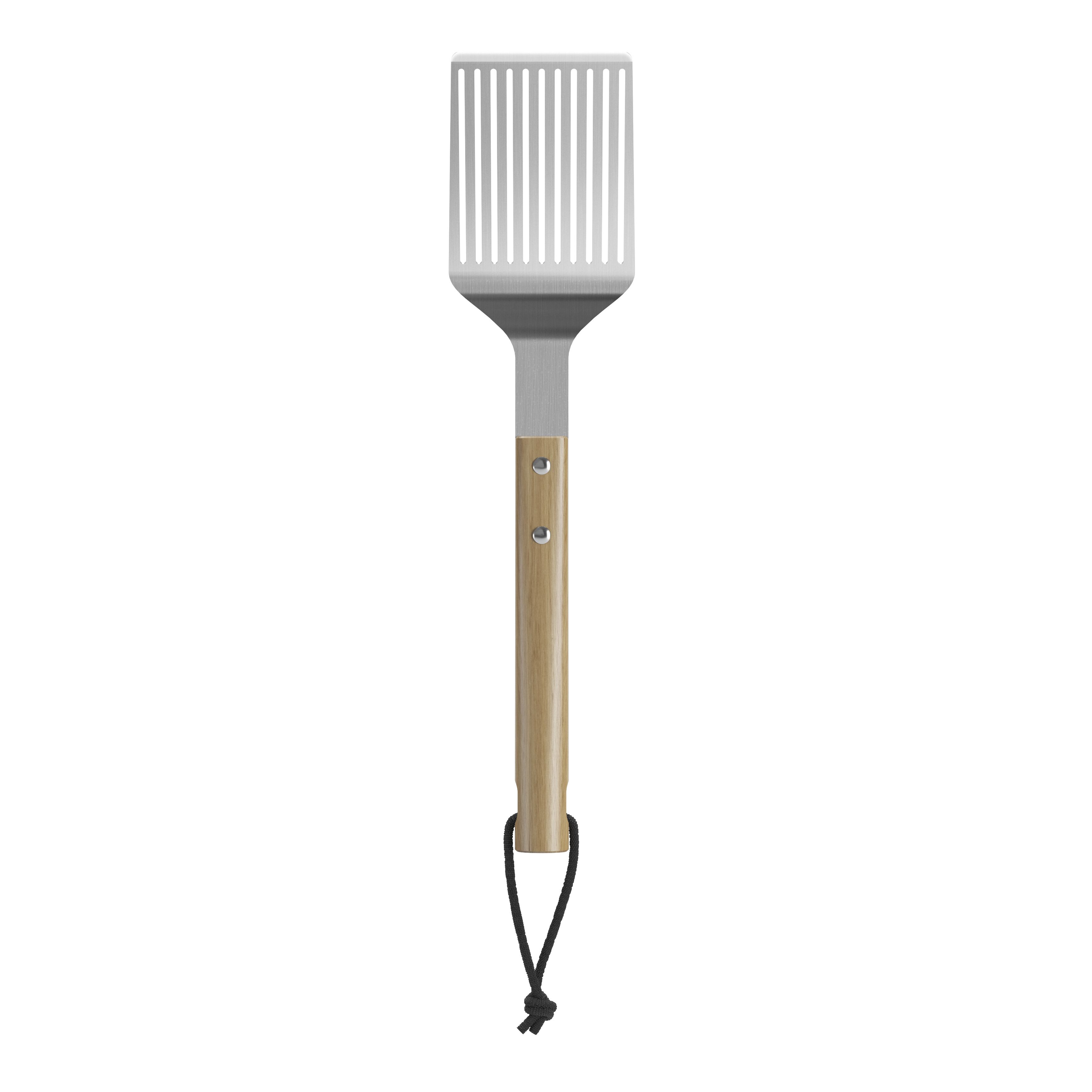 GoodHome Natural Beech & stainless steel Grill spatula