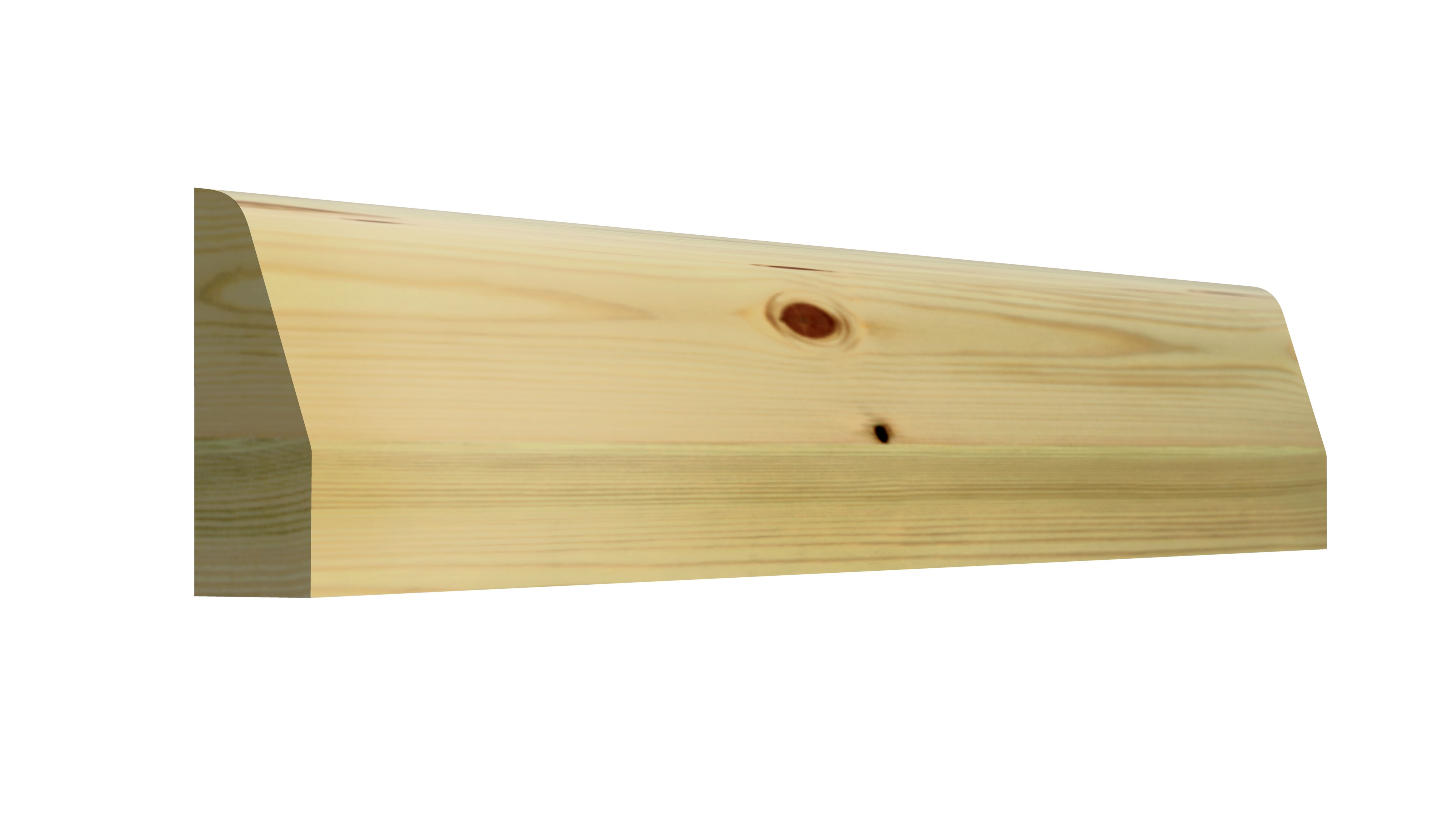 GoodHome Natural Pine Chamfered Architrave (L)2.1m (W)44mm (T)15mm