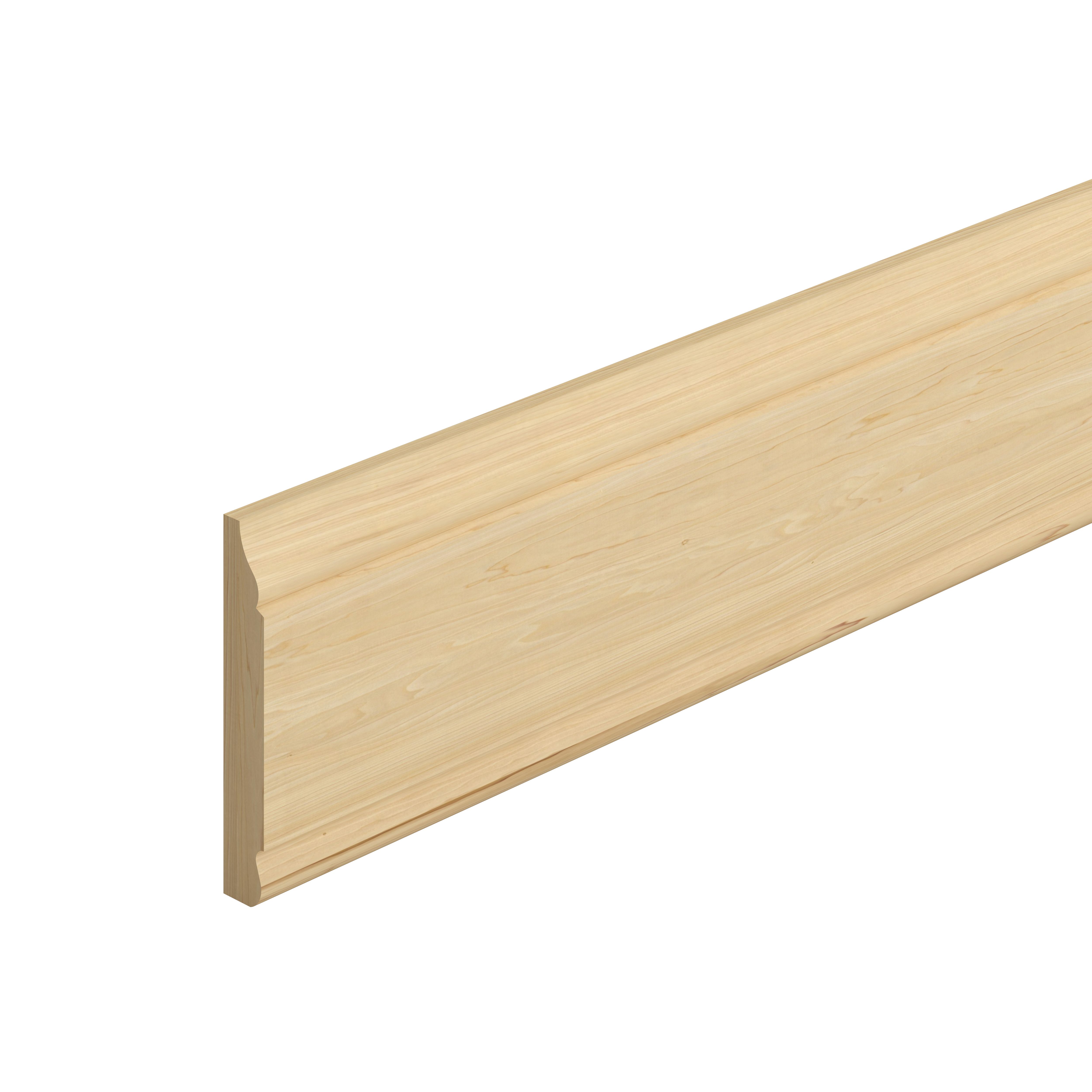 GoodHome Natural Pine Ogee Skirting board (L)2.1m (W)94mm (T)15mm, Pack of 5