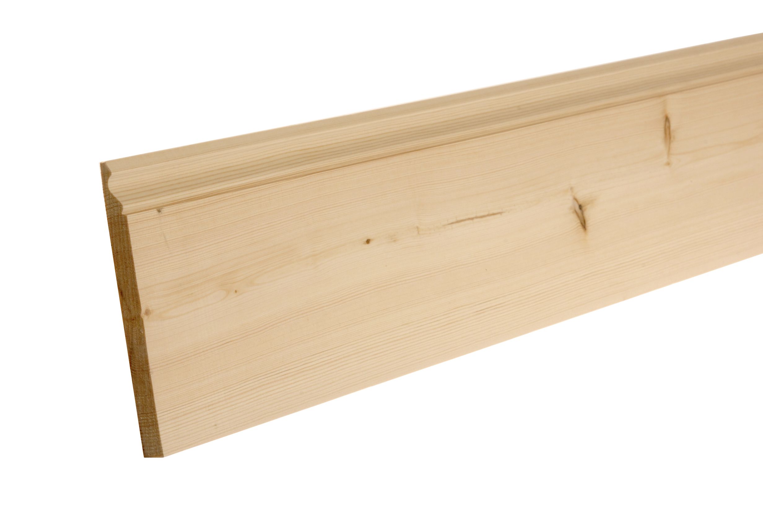 GoodHome Natural Pine Ogee Skirting board (L)2.4m (W)169mm (T)15mm