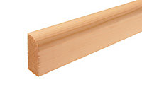 GoodHome Natural Pine Rounded Architrave (L)2.1m (W)44mm (T)15mm