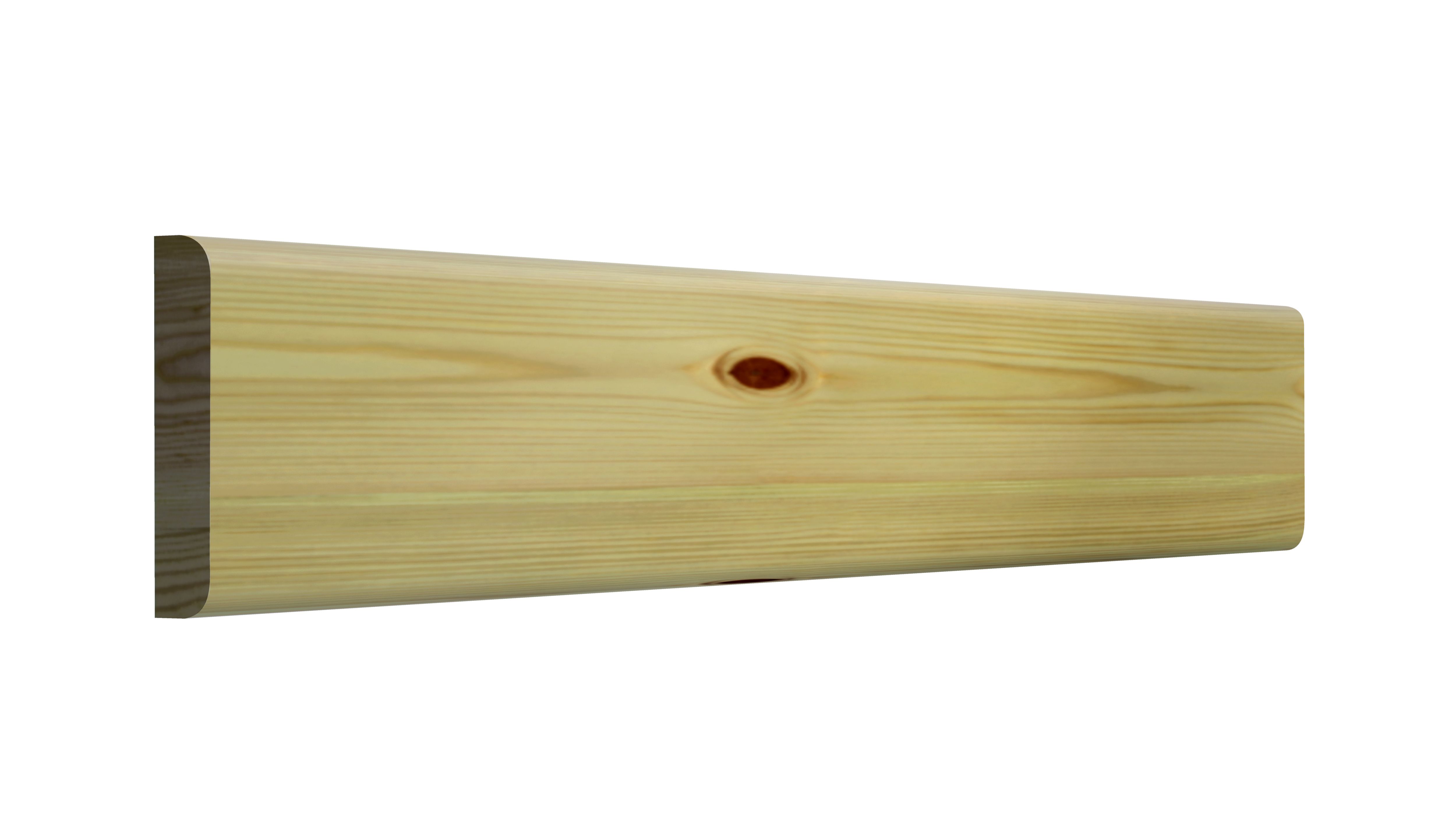 GoodHome Natural Pine Rounded Architrave (L)2.1m (W)69mm (T)12mm