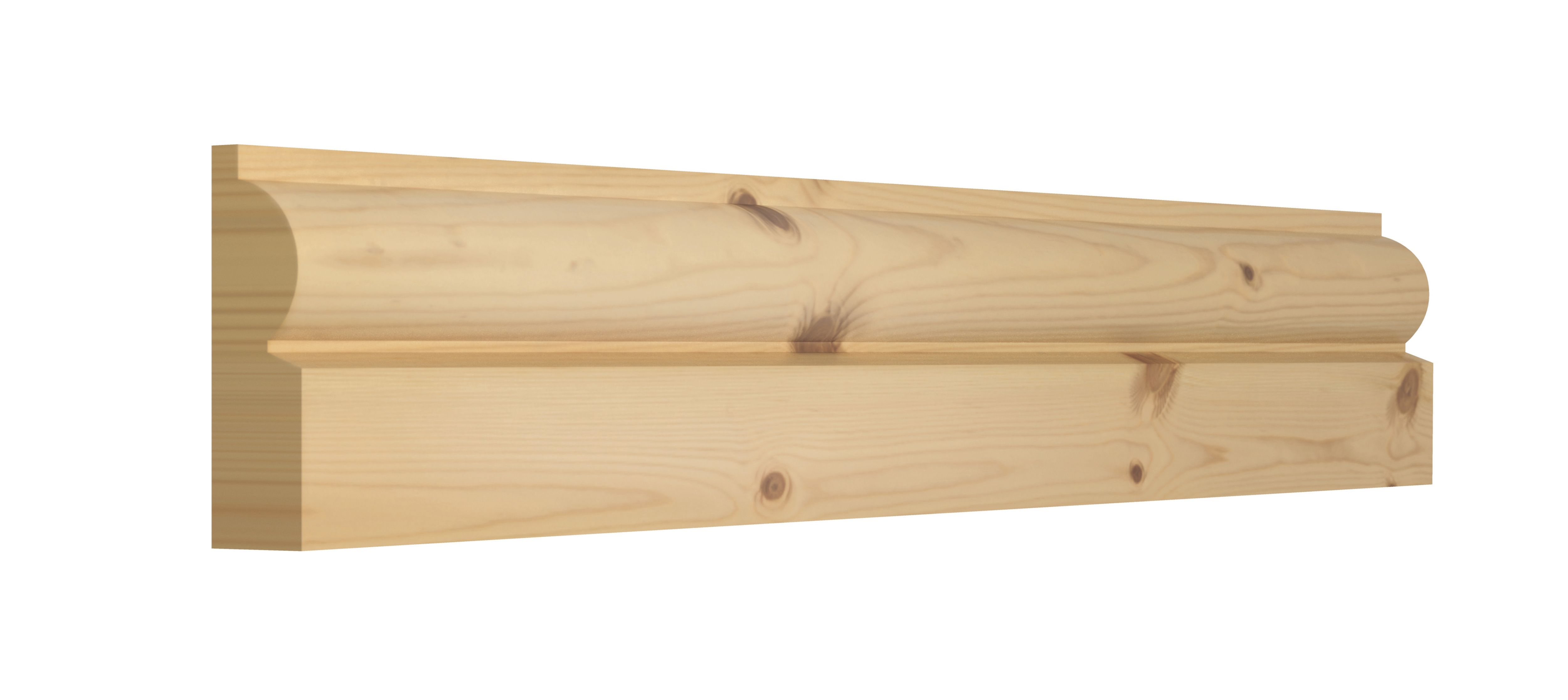 GoodHome Natural Pine Torus Architrave (L)2.1m (W)58mm (T)15mm