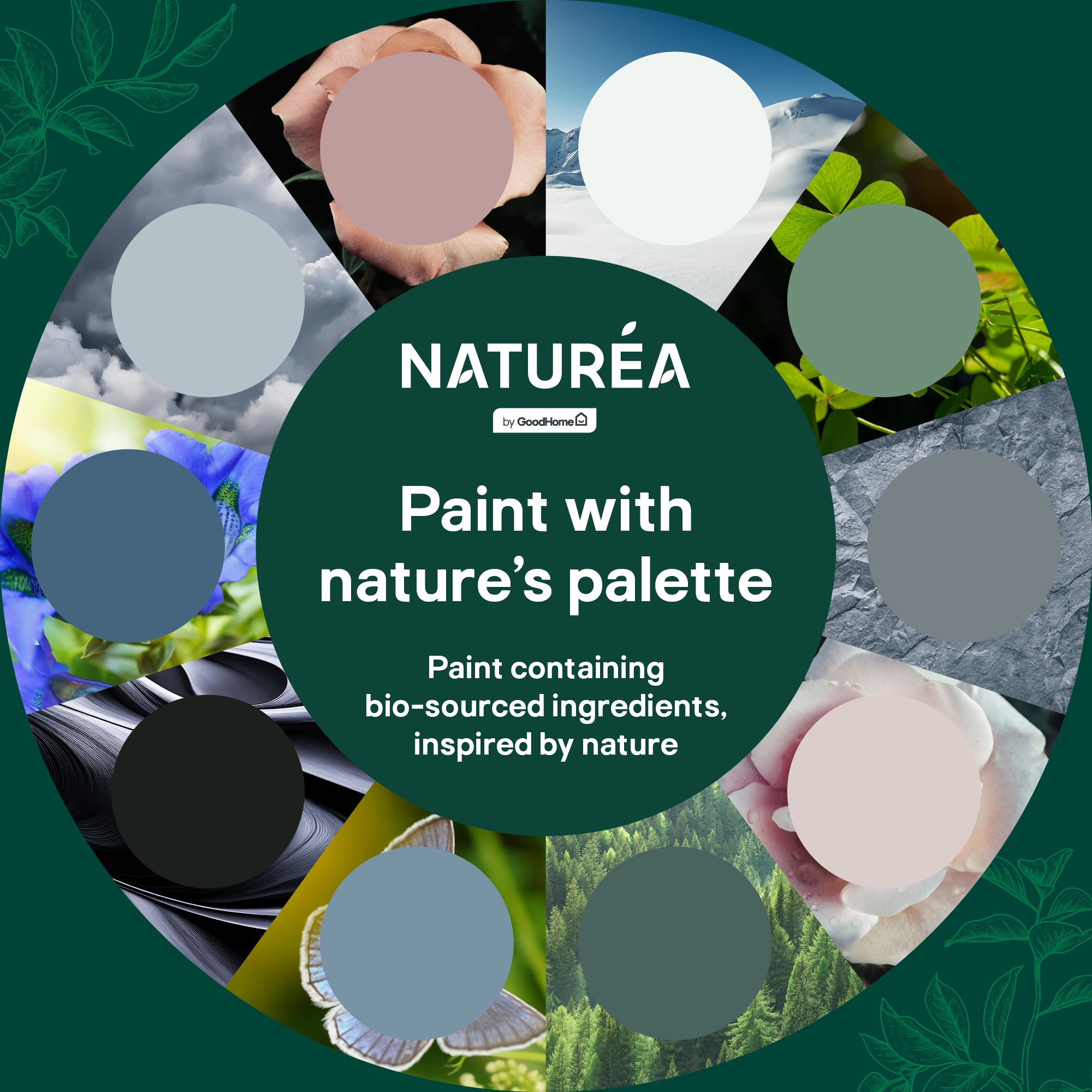 GoodHome Naturéa Clover Velvet matt Wall paint, 2.5L