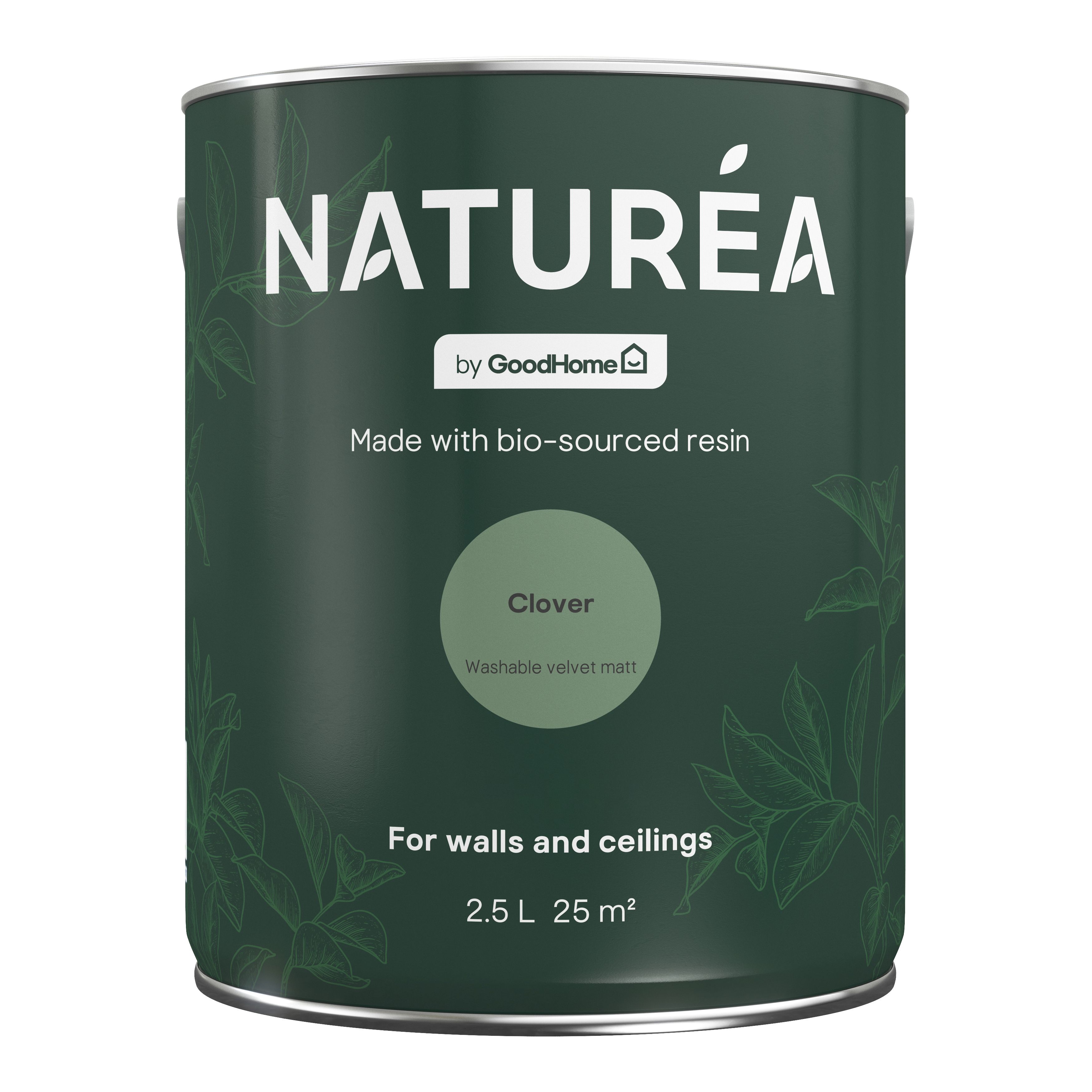 GoodHome Naturéa Clover Velvet matt Wall paint, 2.5L
