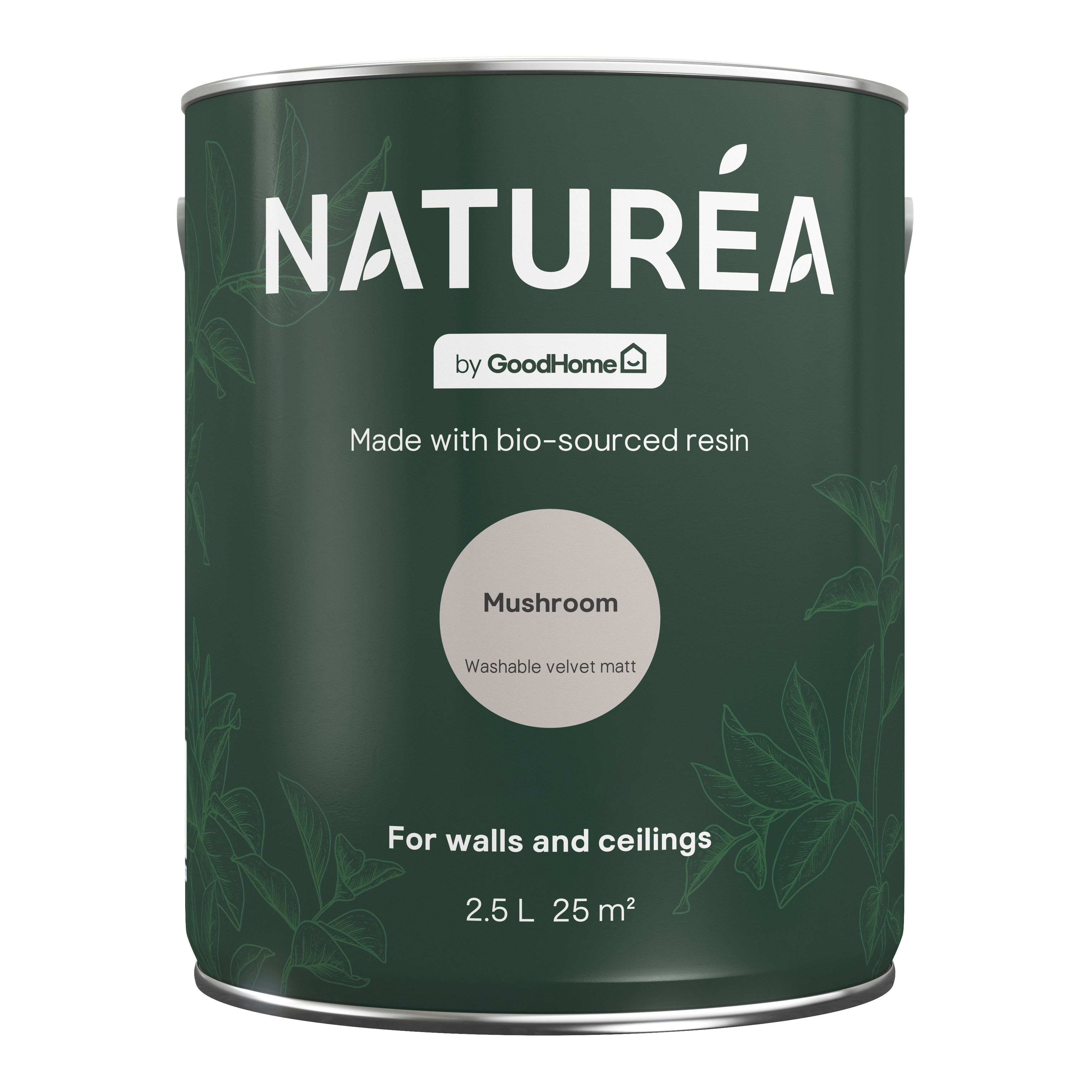 GoodHome Naturéa Mushroom Velvet matt Wall paint, 2.5L