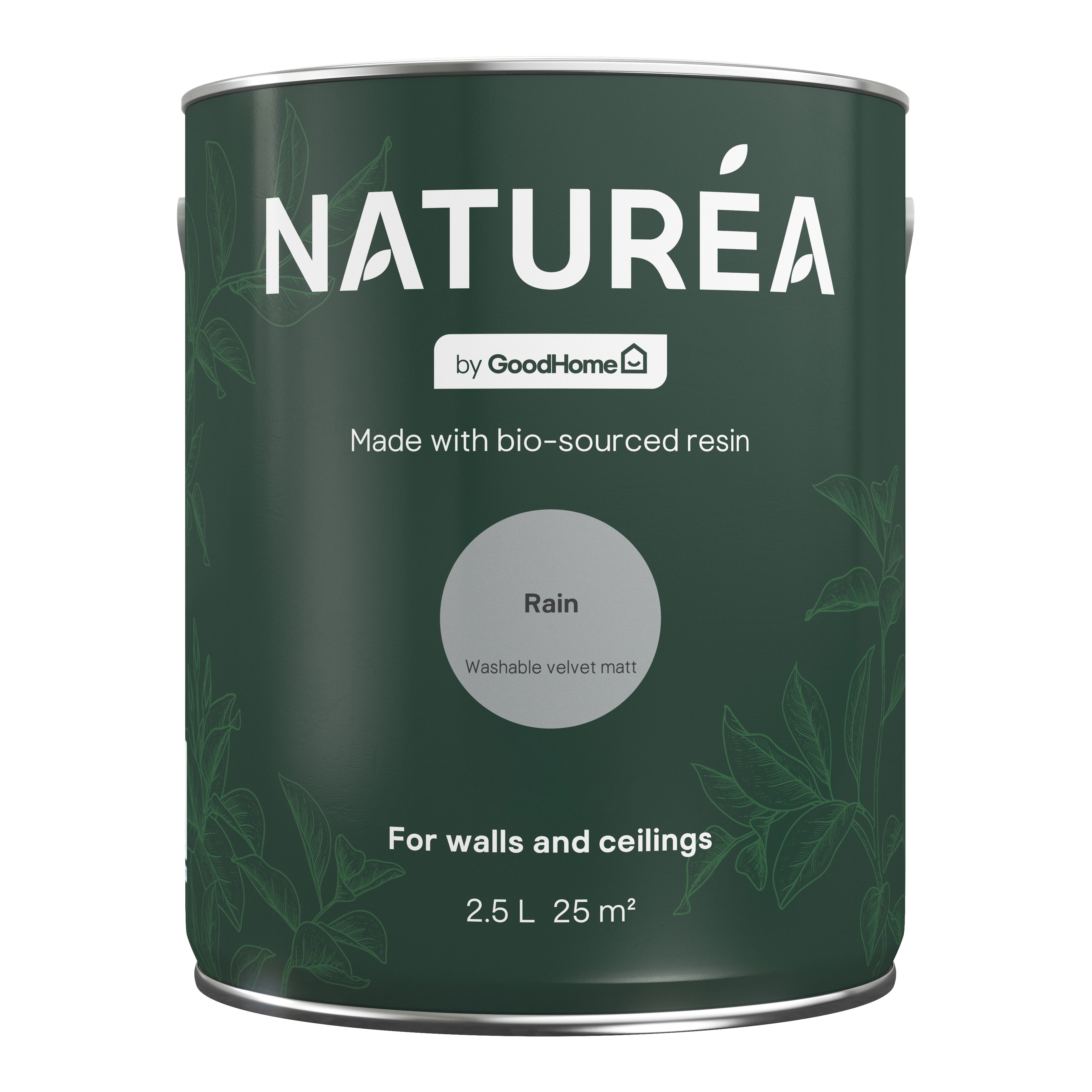 GoodHome Naturéa Rain Velvet matt Wall paint, 2.5L