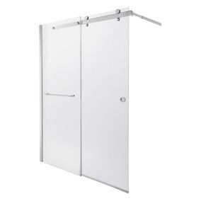 GoodHome Naya Clear Sliding Walk-in Shower Panel (H)1950mm (W)1200mm