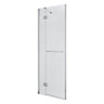GoodHome Naya Silver effect Clear No design Full open pivot Shower Door (H)195cm (W)80cm