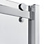 GoodHome Naya Silver effect Clear No design Sliding Shower Door (H)195cm (W)120cm