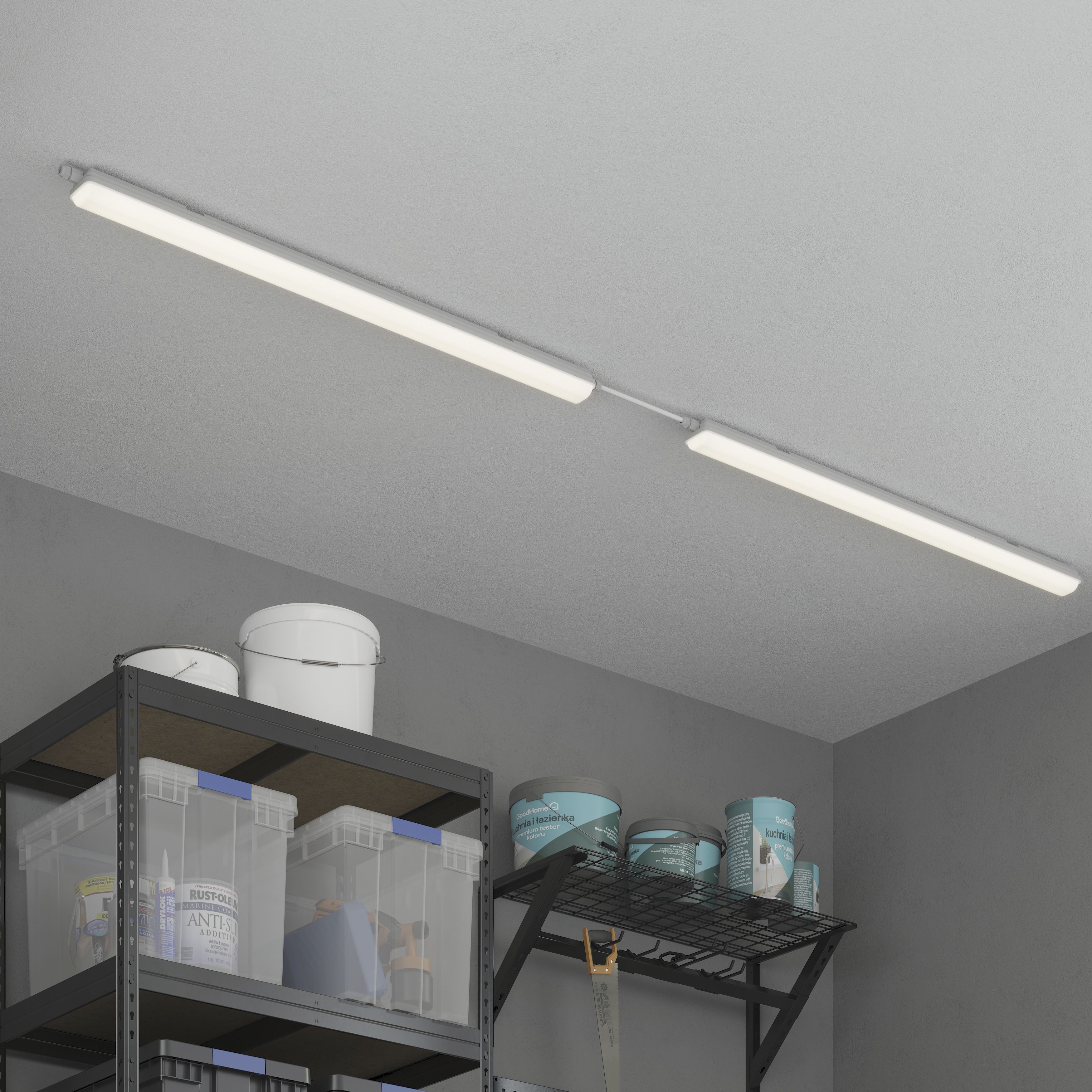GoodHome Nehsi Neutral white Integrated LED Batten 43W 4400lm (L)0.7m