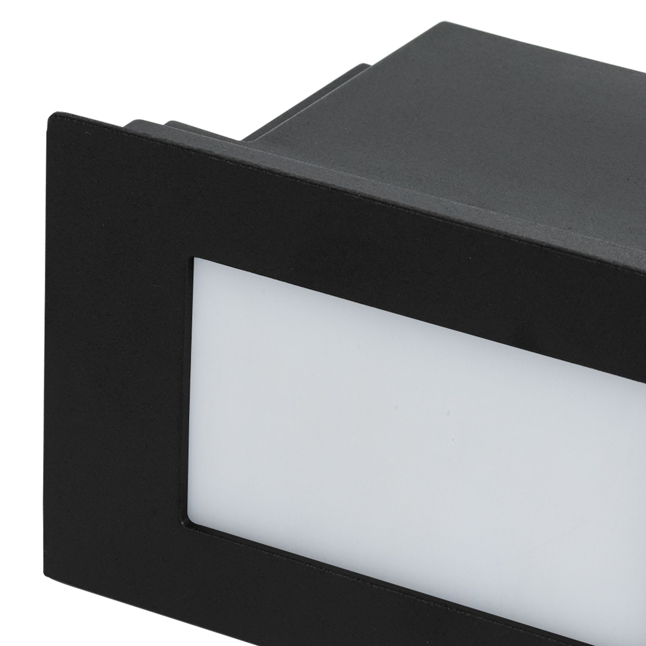 GoodHome Neihart Dark grey Mains-powered Neutral white LED Rectangular Deck light
