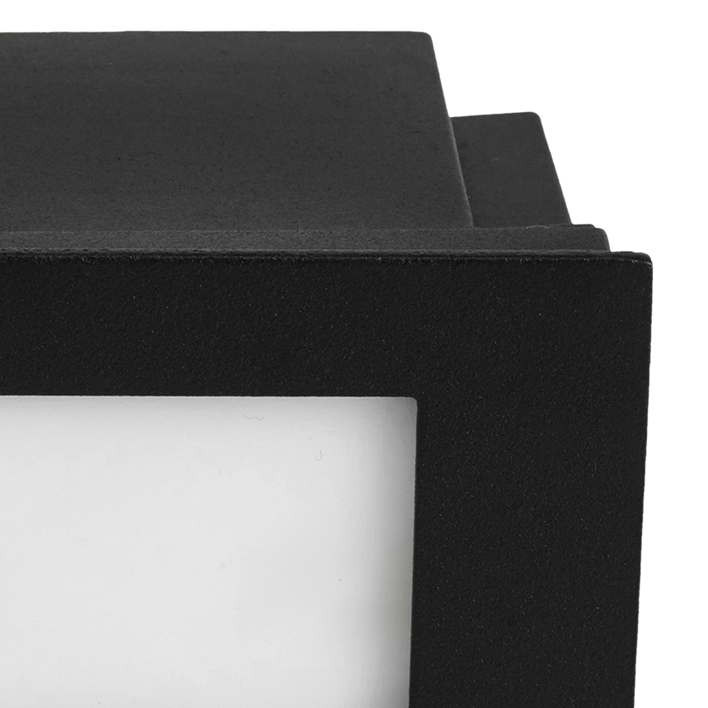 GoodHome Neihart Dark grey Mains-powered Neutral white LED Rectangular Deck light