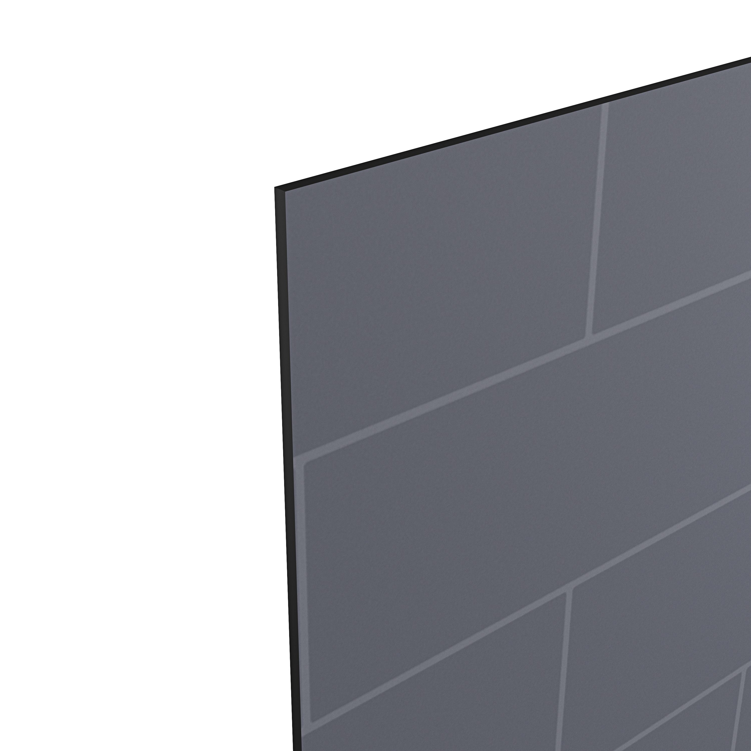 GoodHome Nepeta Anthracite Smooth / shallow Paper & resin Back panel, (H)6000mm (W)20000mm (T)3mm