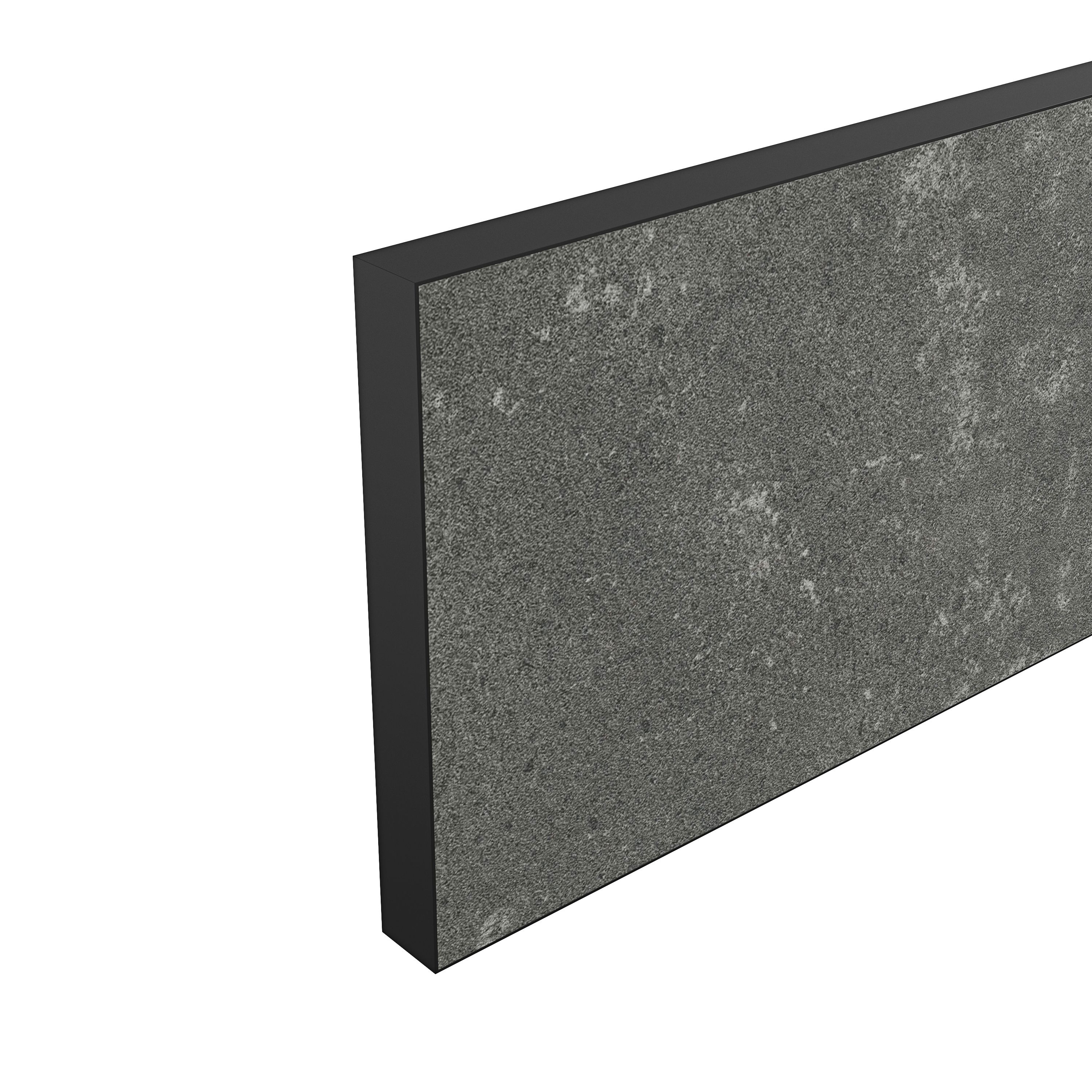 GoodHome Nepeta Grey Stone effect Paper & resin Upstand (L)3000mm
