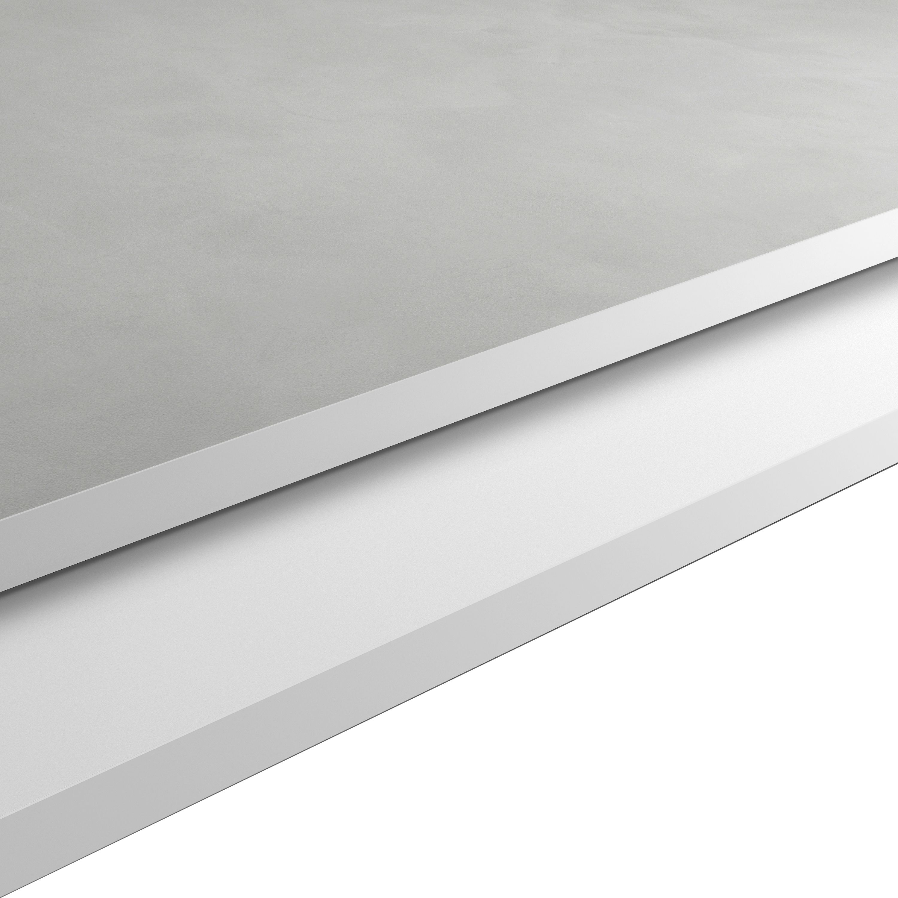 GoodHome Nepeta White Stone effect Paper & resin Upstand (L)3000mm